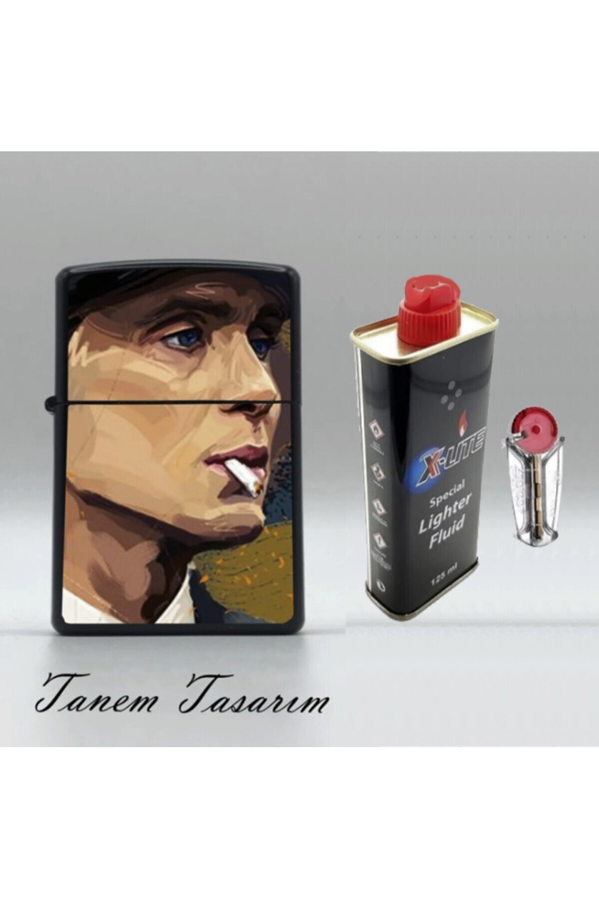 Tanem Tasarım Marlboro - Benzinli Çakmak(x-lite Benzin Gazı 125 Ml Ve 5'li Çakmak Taşı Hediyedir)