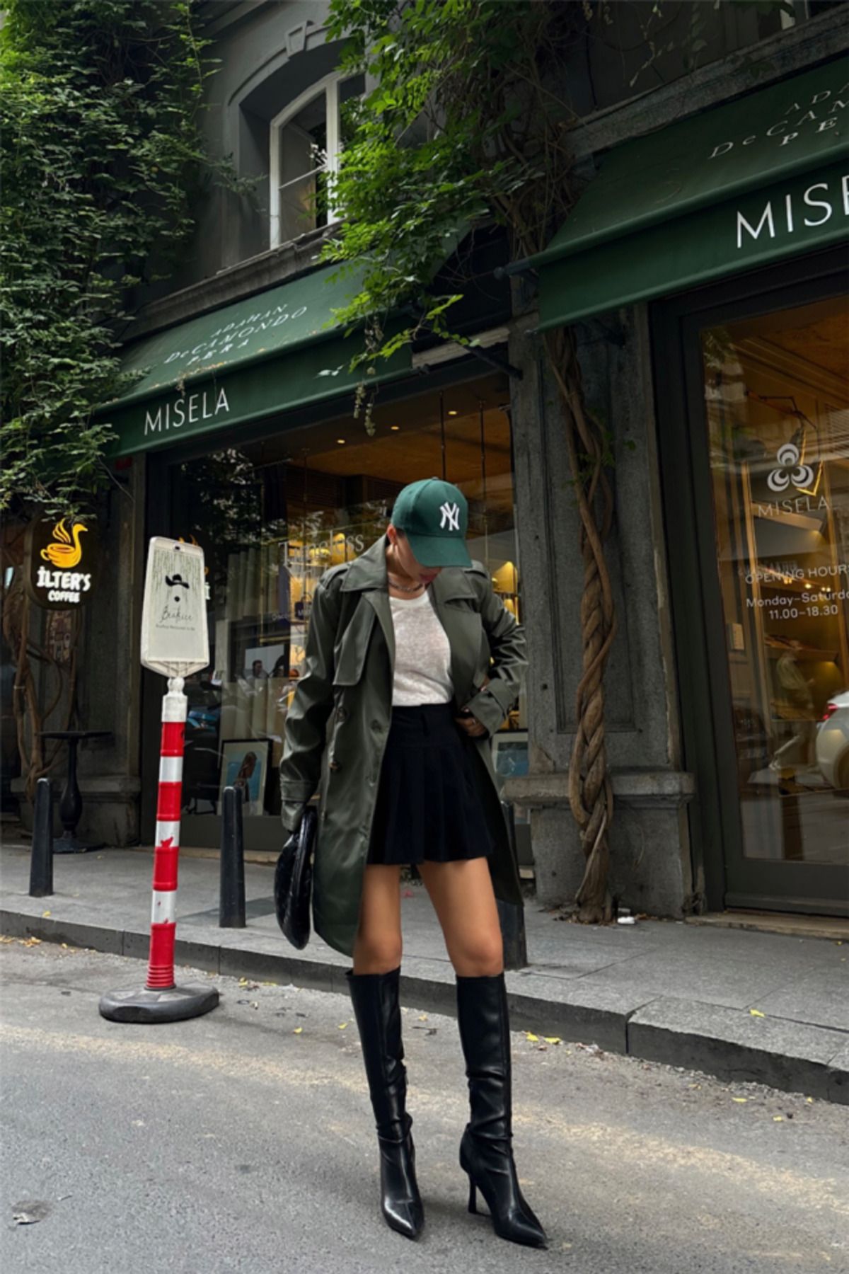 HİGUERA TRENCH KISA ŞANEL BOY - Haki