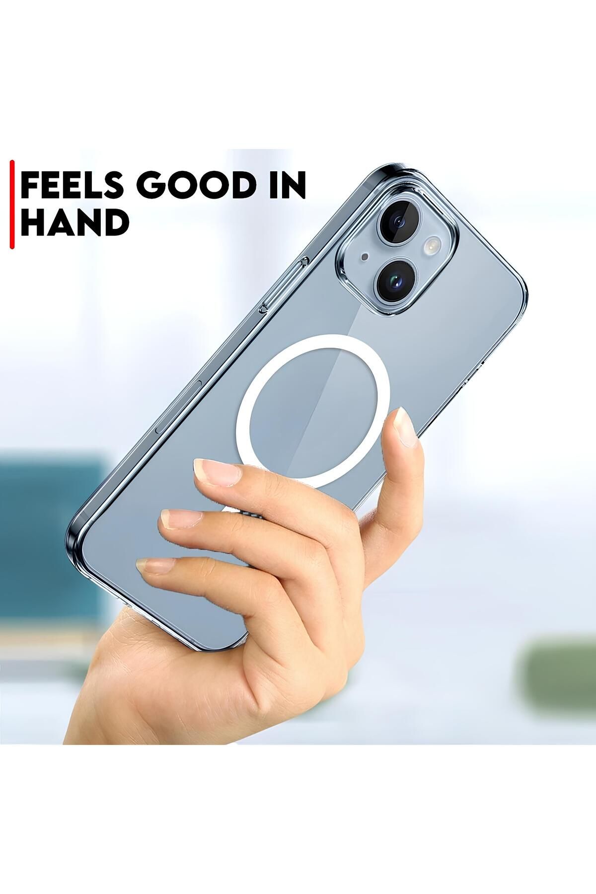 Buffay-Transparent Mica Non-Yellowing Case iPhone 14 Plus 3