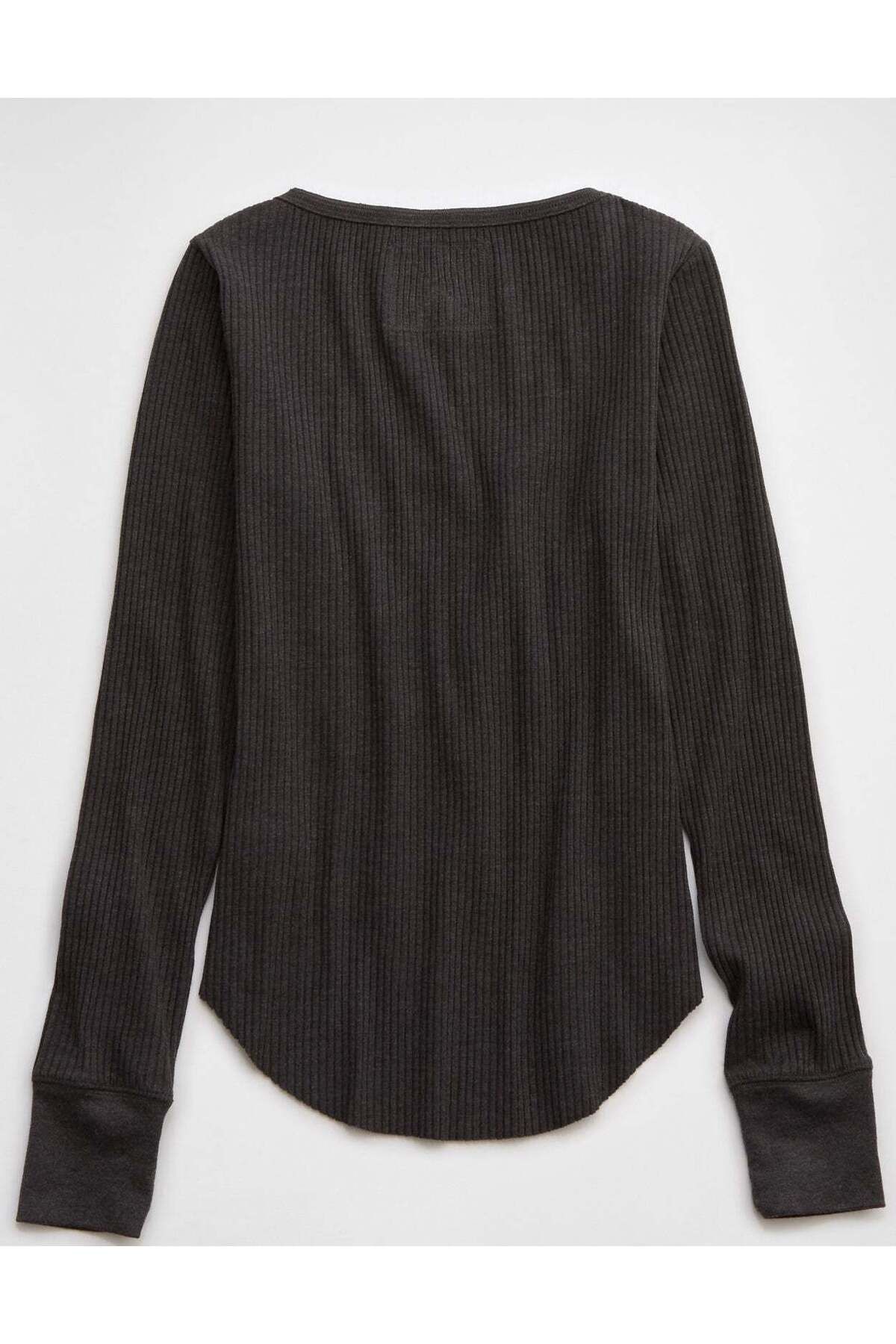 AMERICAN EAGLE-Aerie Essential Henley Layering T-Shirt 5