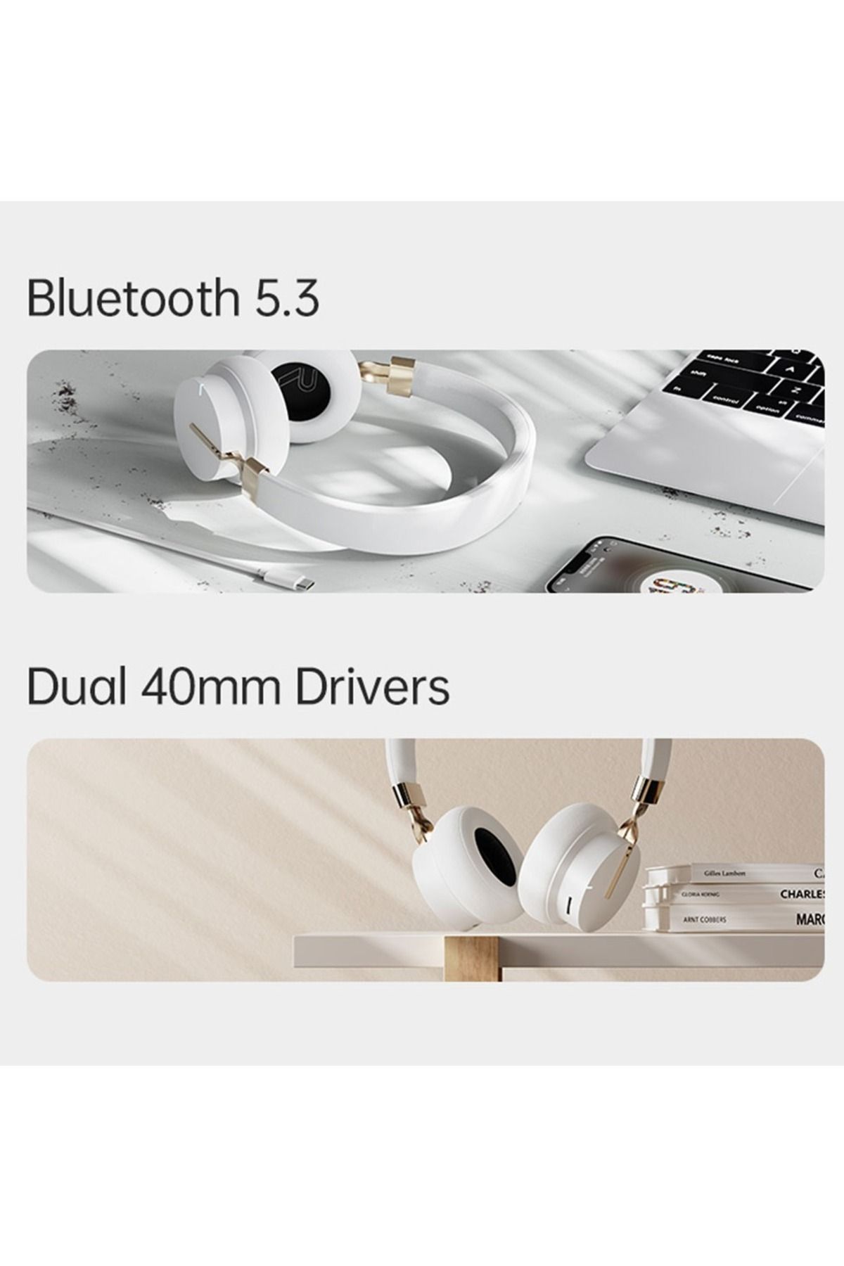 Fingertime-P3 Wireless Bluetooth Headphones with ENC and ANC Noise Cancellation 5