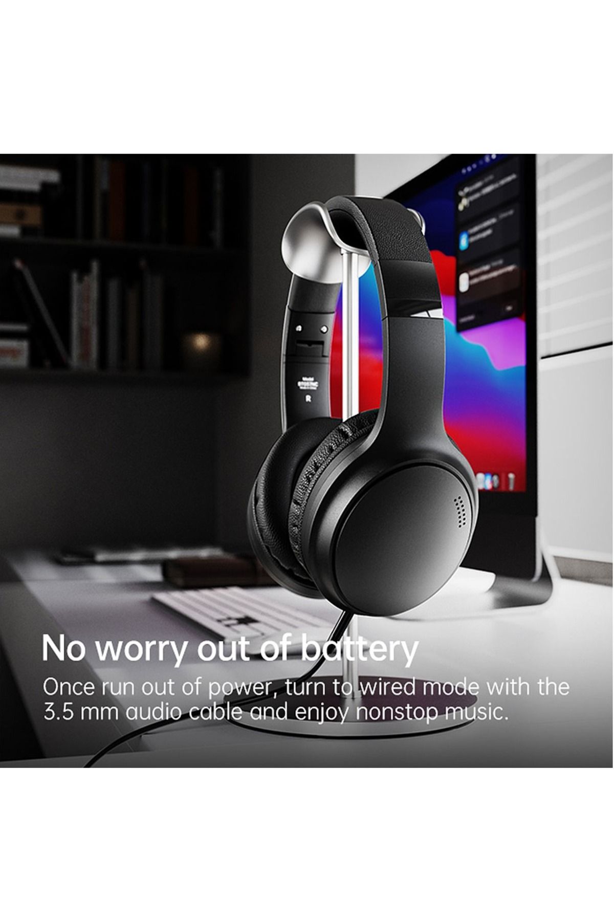 Fingertime-ANC Wireless Bluetooth Headset, Over-Ear Active Noise Reduction with Low Delay Game Mode for Gaming 5