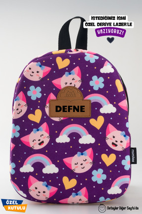 Minilee Kişiye Özel Isimli - Mutlu Kediler 0-8 Yaş - Kreş, Anaokulu Çocuk Sır...