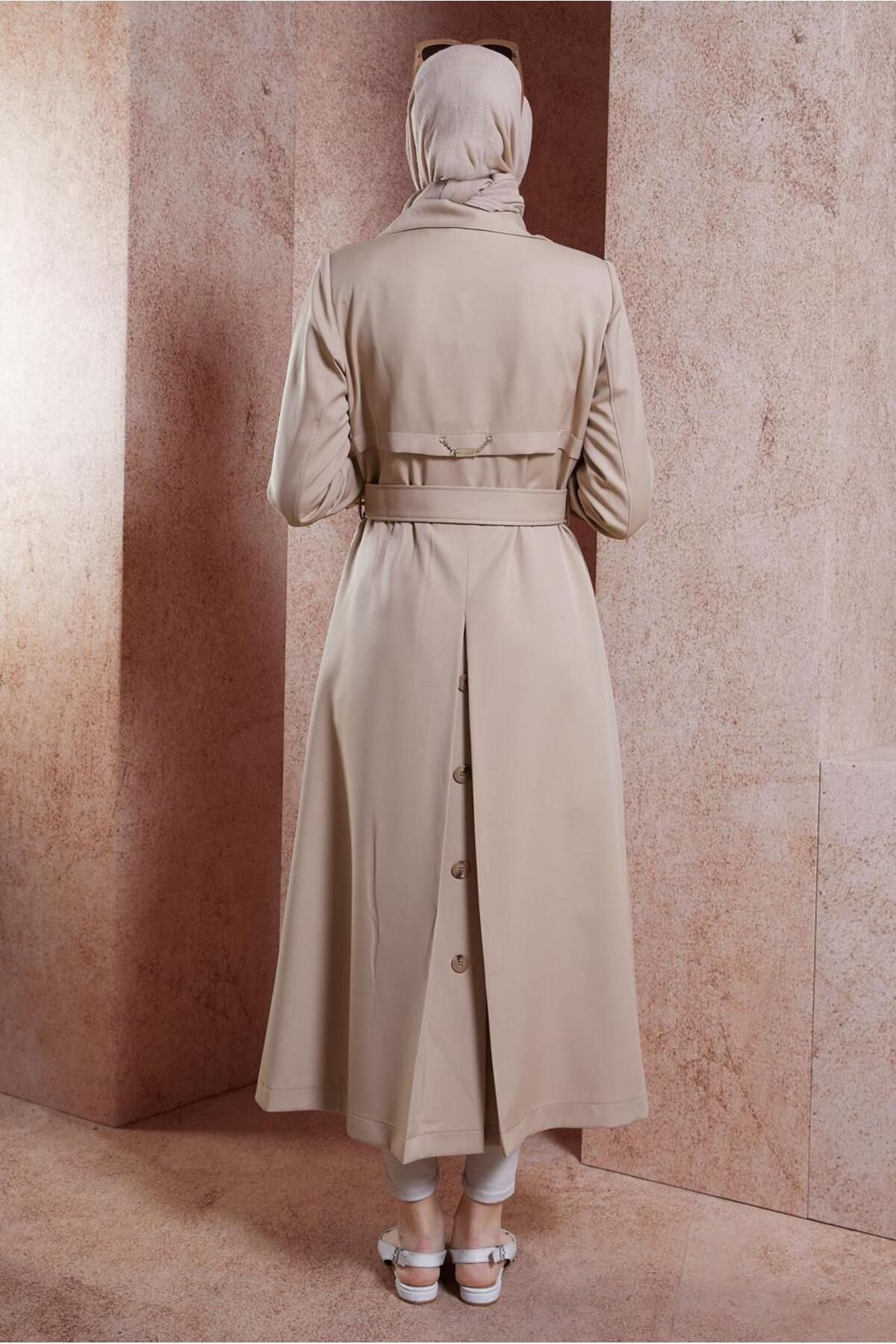 Alvina-10863 Model Belted Trench Coat 3