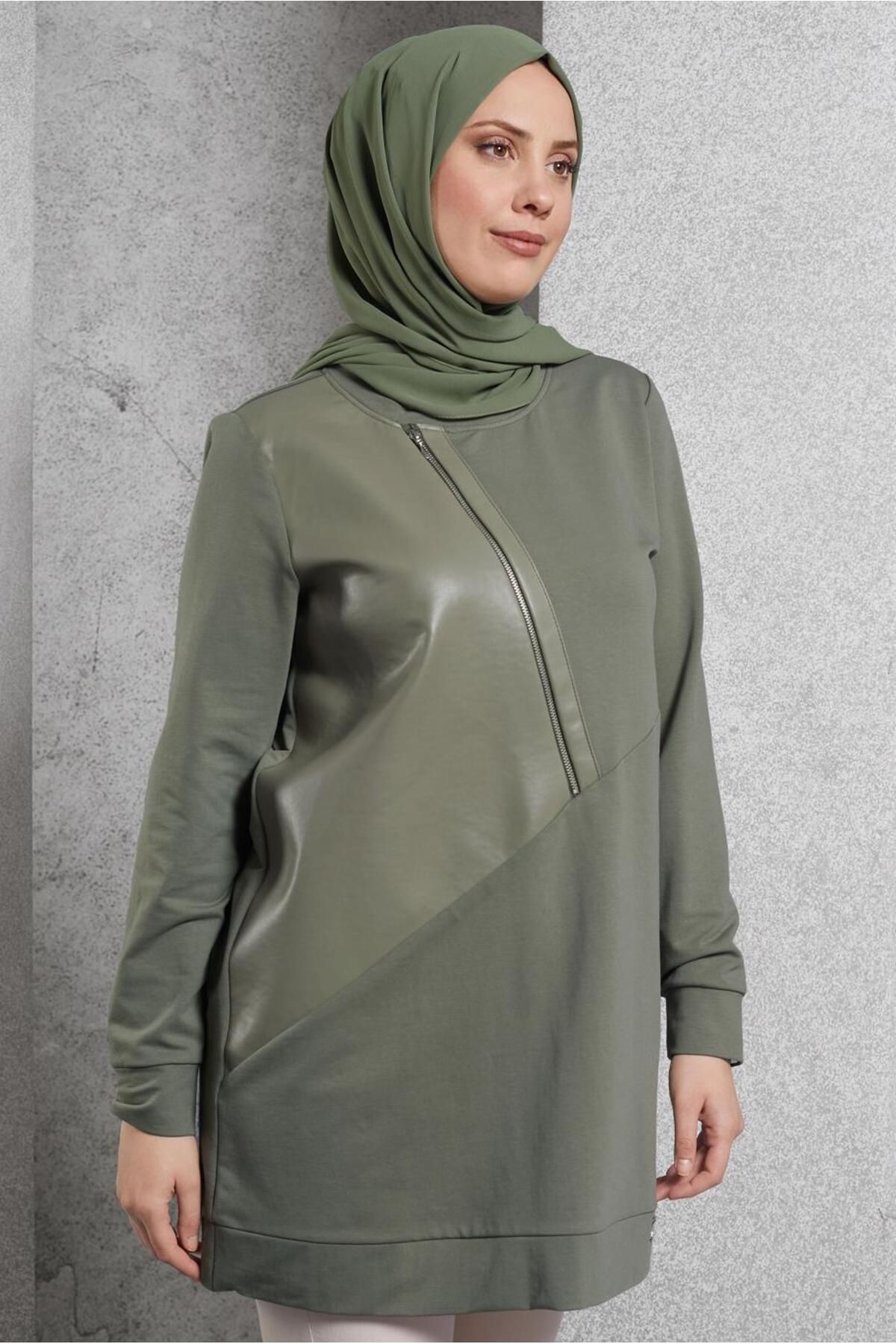 زیپ DETAILED TRACKSUIT TUNIC 45133 Alvina