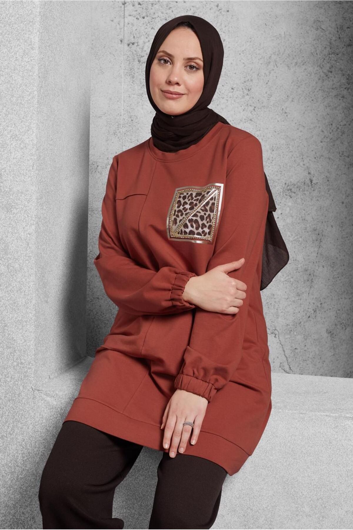 تونیک لباس ورزشی چاپی 45112 Alvina