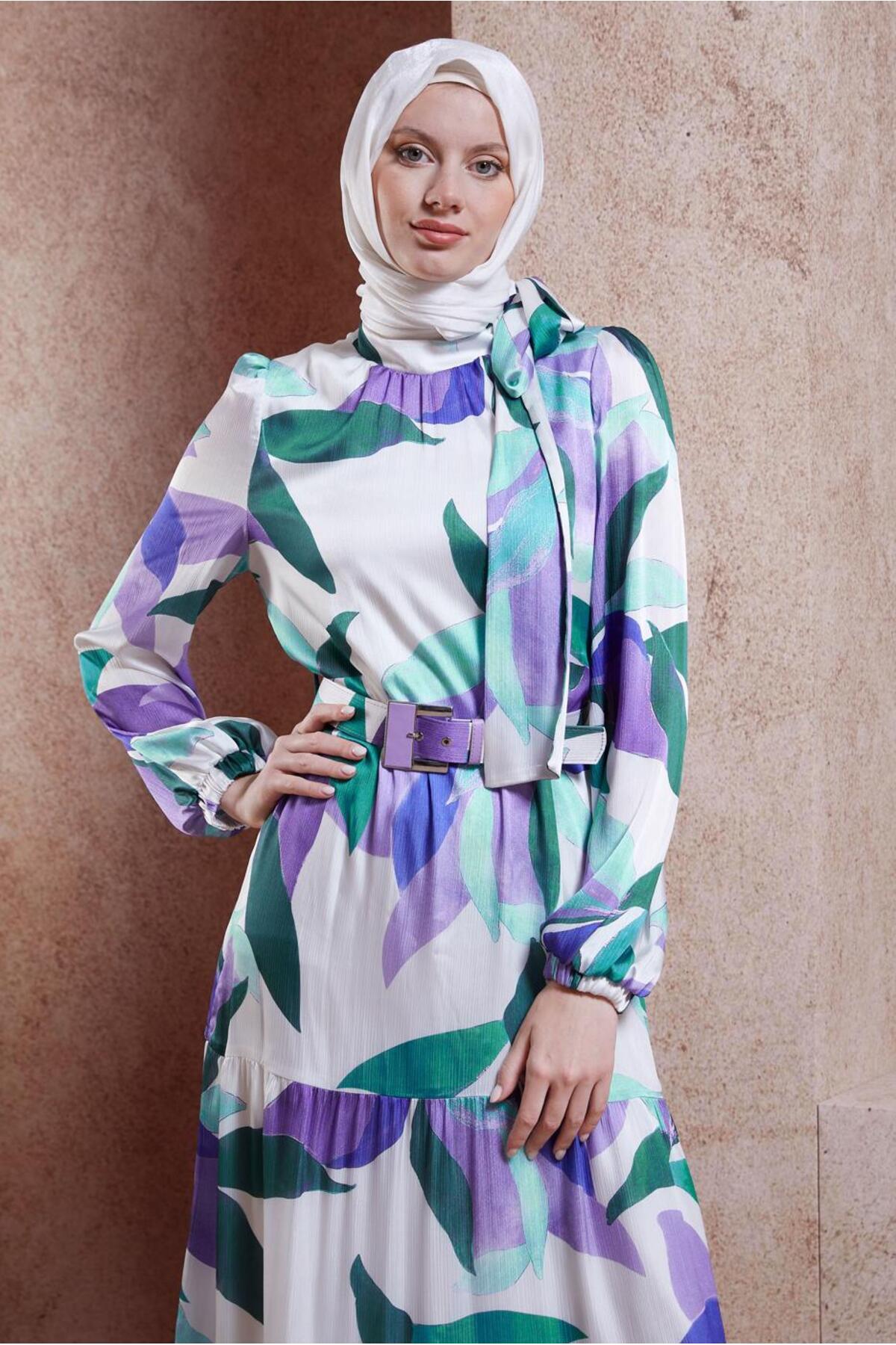 آلوینا لباس مجلسی ساتن یوریو با کمربند ۴۴۵۱۰ آلوینا لباس مجلسی ساتن یوریو با کمربند ۴۴۵۱۰