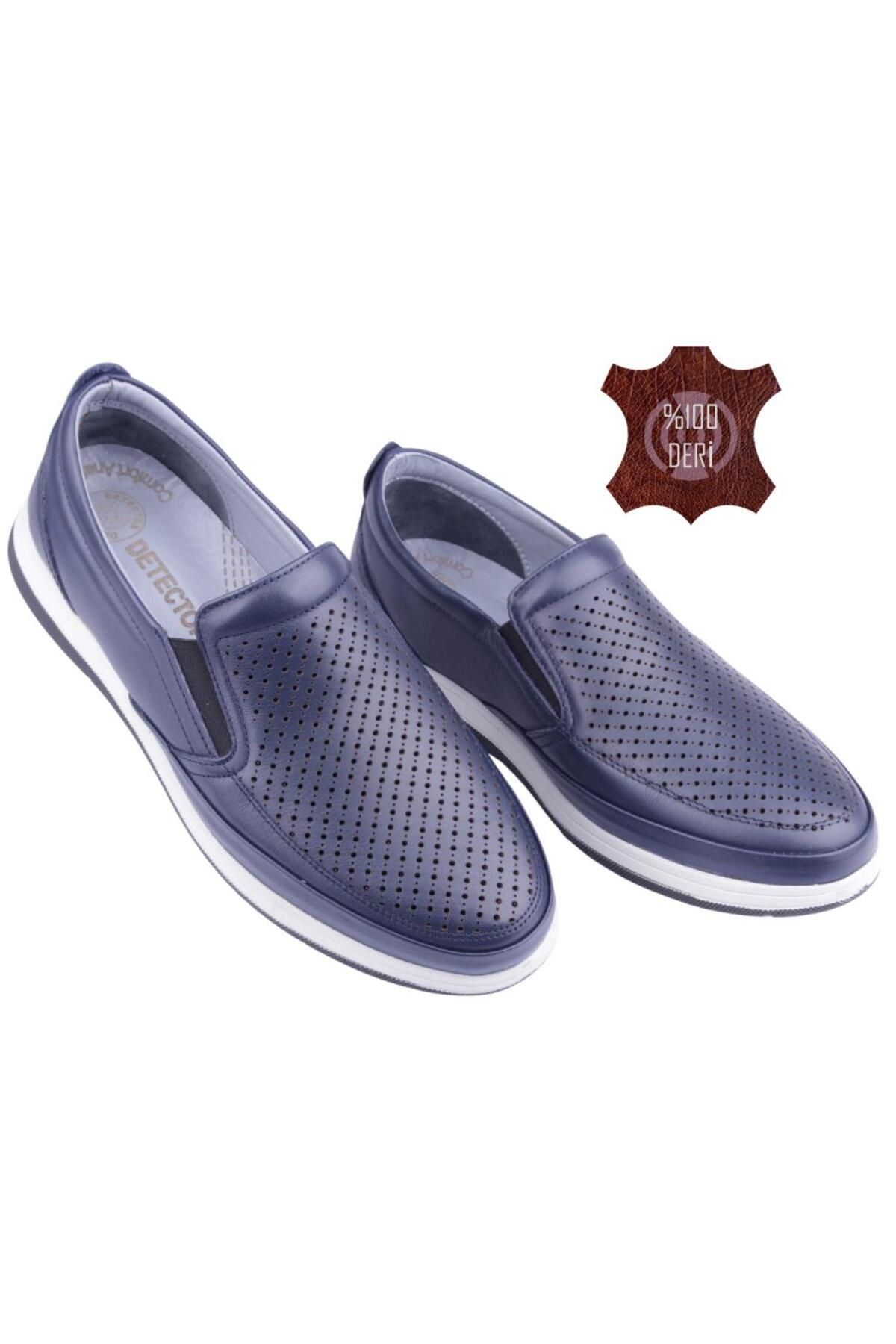 DETECTOR-Pantofi casual pentru bărbați, ortopedici, perforați din piele naturală 046 4