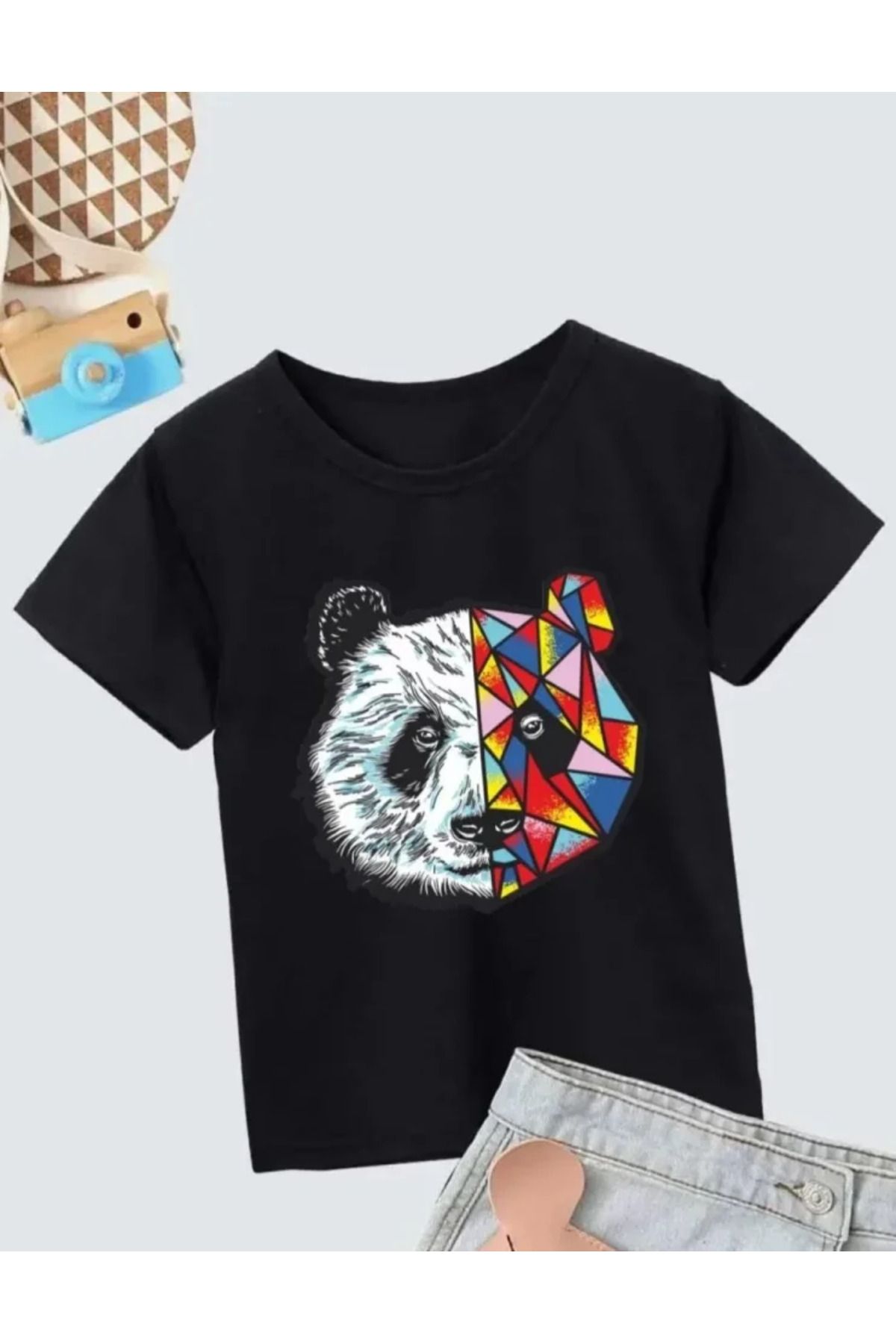 Albayrak Unisex Çocuk Baskılı T-Shirt - Siyah