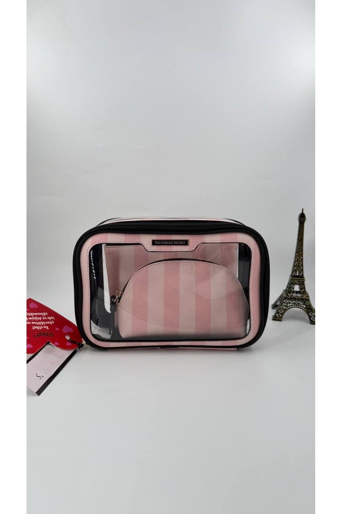 کیف آرایشی زنانه با کیف نمونه کار زیپی سه گانه CARE TRAVEL ORGANIZER MAKE-UP BAG LEAUDER WOMEN