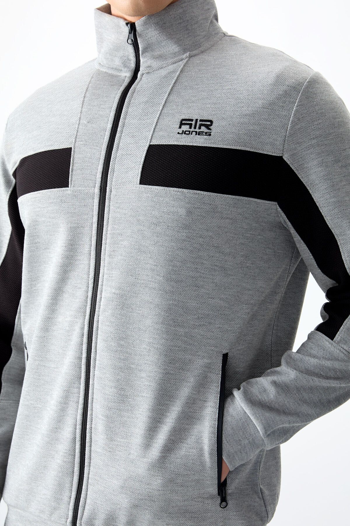 ست گرمکن مردانه سطح خاکستری MELANGE SURFACE STANDARD FIT TEAM TRACKSUIT MALE 85248 Air Jones