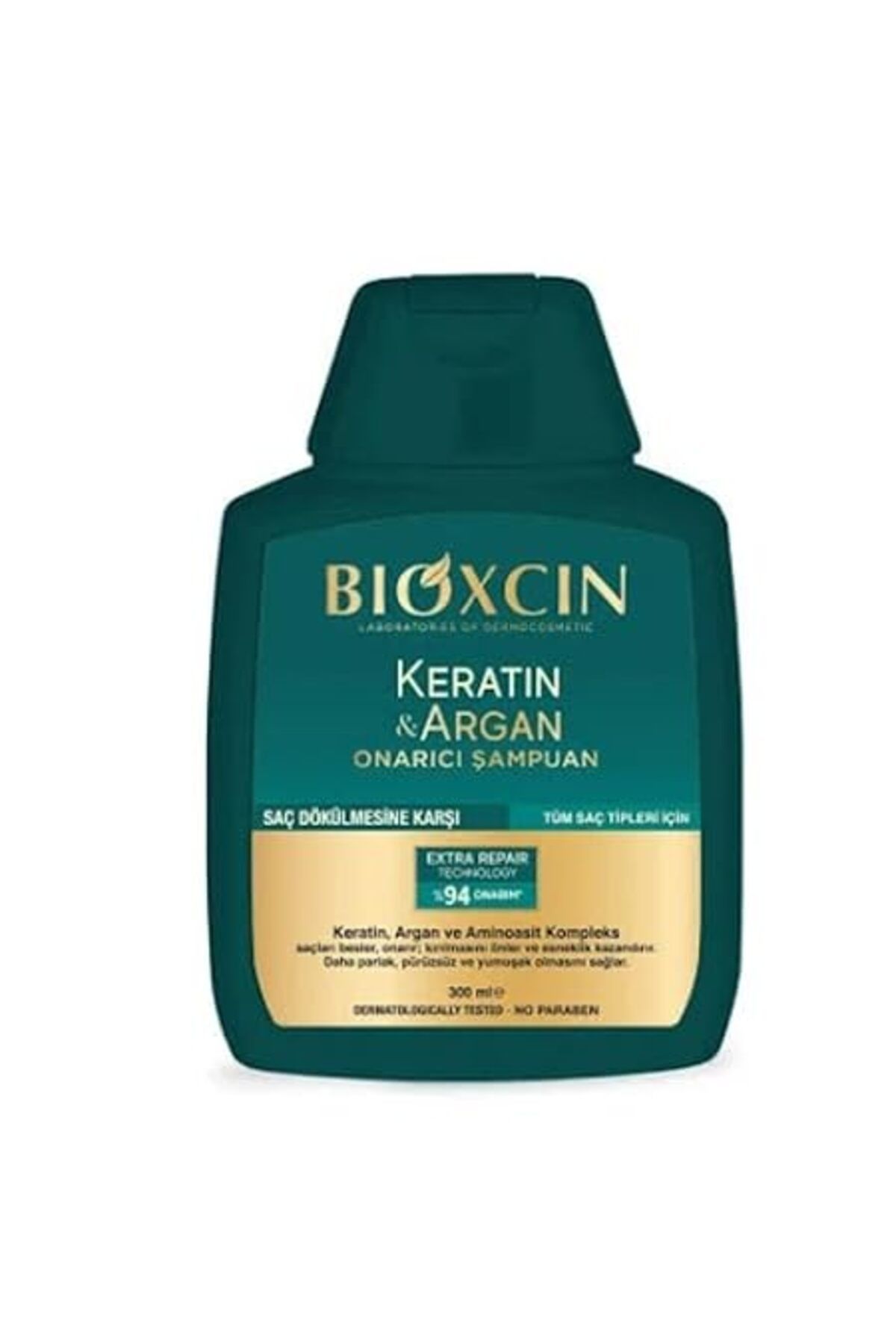 Bioblas Bioxcin Keratin & Argan Repair Shampoo, 300 Ml, Geschädigtes Und Strapaziertes Haar Unisex - One Size