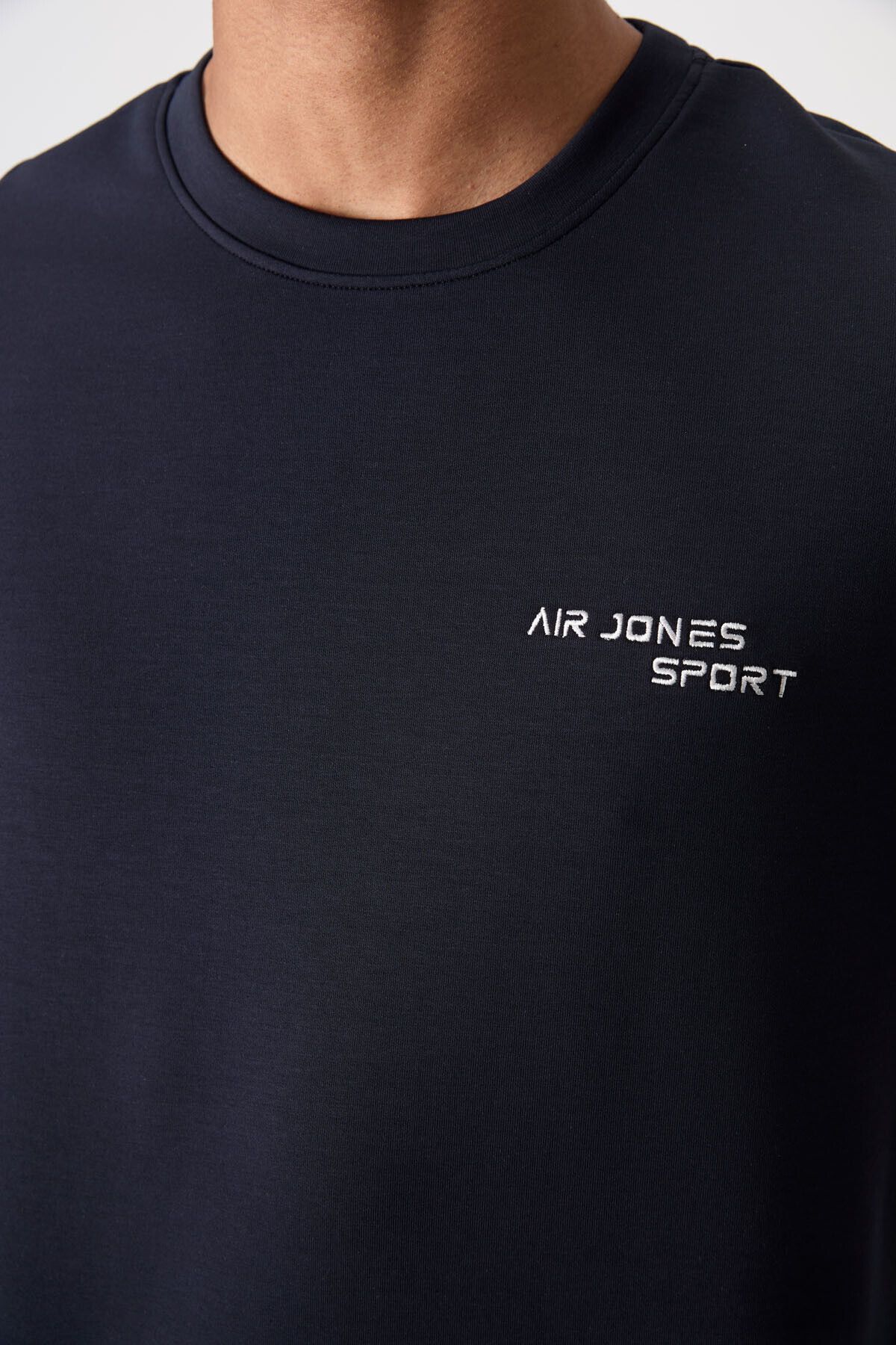 ست گرمکن مردانه پنبه آبی دریایی ضخیم بافت نرم و تیمی تیم لباس مردمی گلدوزی 85254 Air Jones