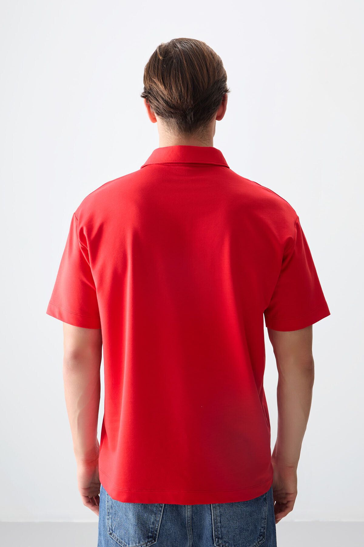 تی شرت مردانه FIESTA پنبه ای ضخیم و یقه چوگان مشرف به مناسب اساسی T SHIRT 88382 Air Jones