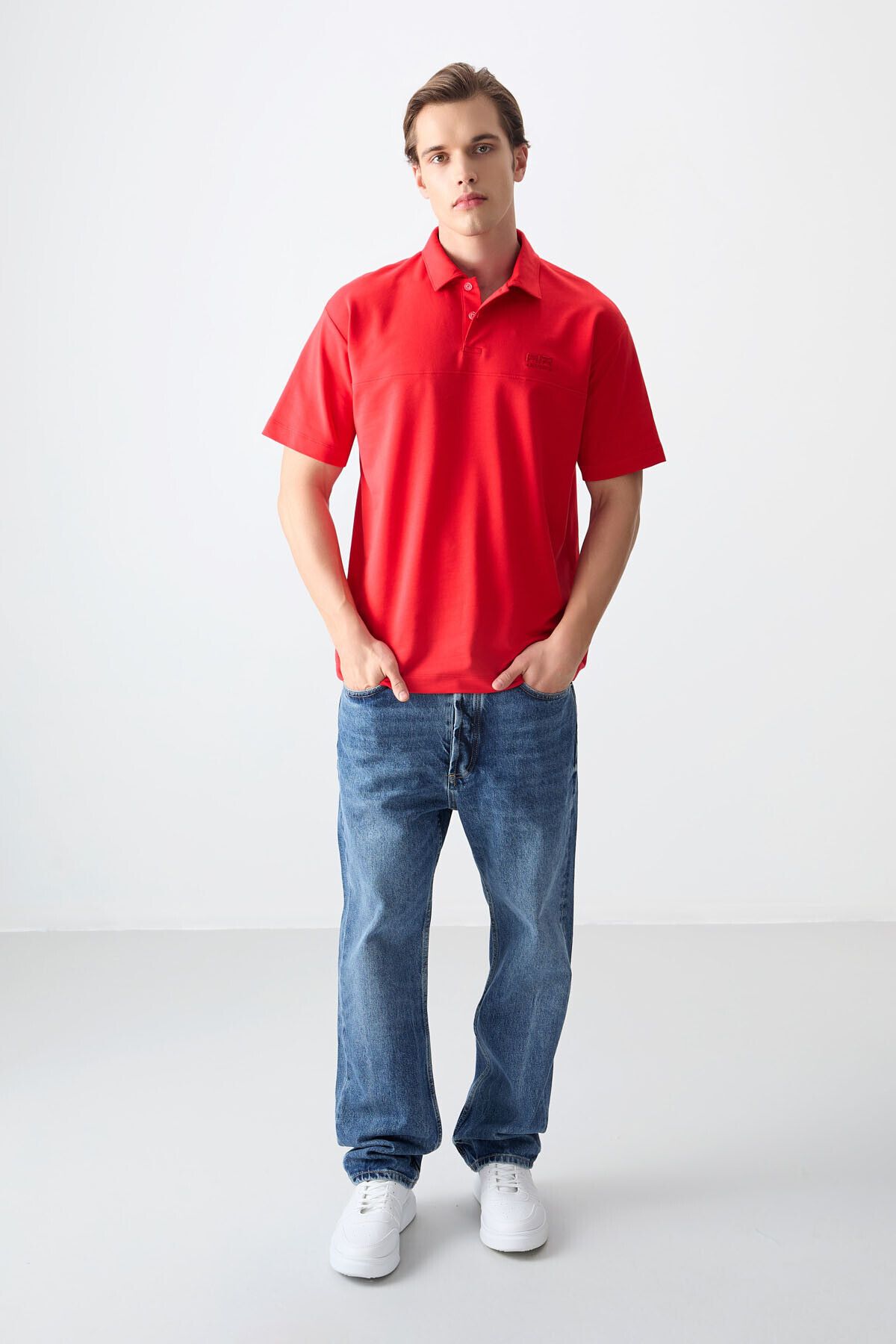 تی شرت مردانه FIESTA پنبه ای ضخیم و یقه چوگان مشرف به مناسب اساسی T SHIRT 88382 Air Jones