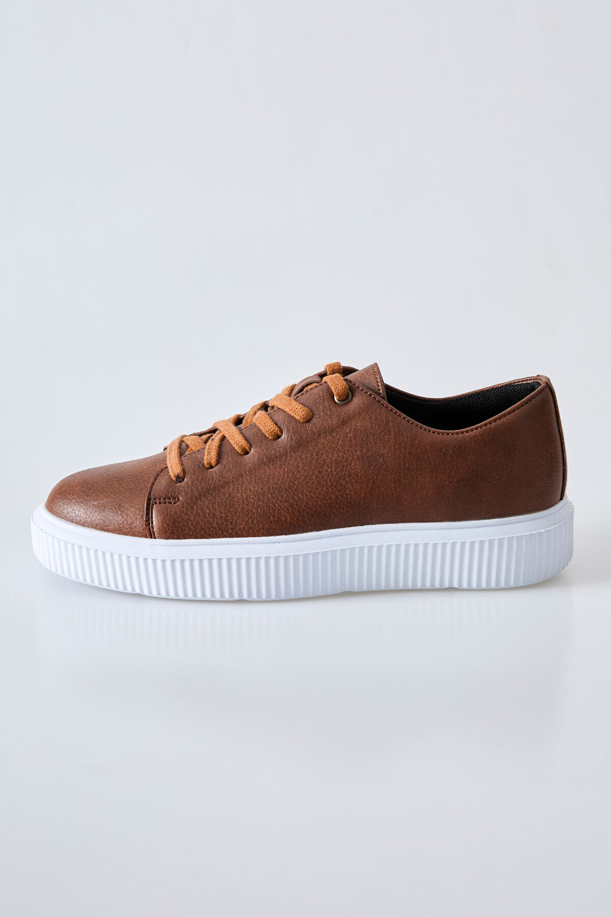 TOMMY LIFE-Artificial Leather Men's Sports Shoes - Tan, Lace-up and Perforated - 89129 6