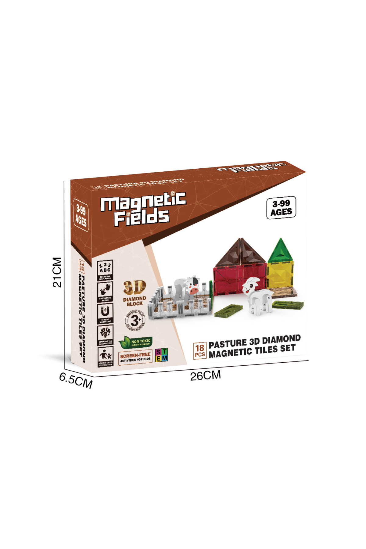 پاستور ۳D کاشیهای مغناطیسی الماسه، مجموعه ۱۸ عددی