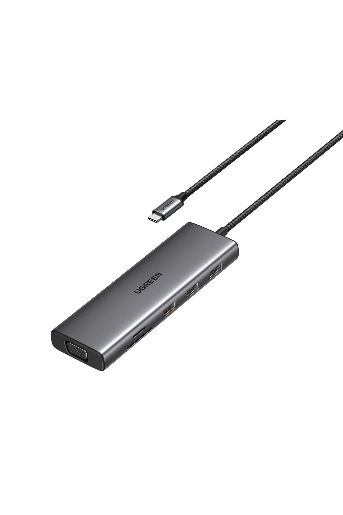 Ugreen-|USB C Hub 4K 10-in-1 HDMI and FHD VGA Dual Video Output Type C Hub, PD 100W |Gray 1