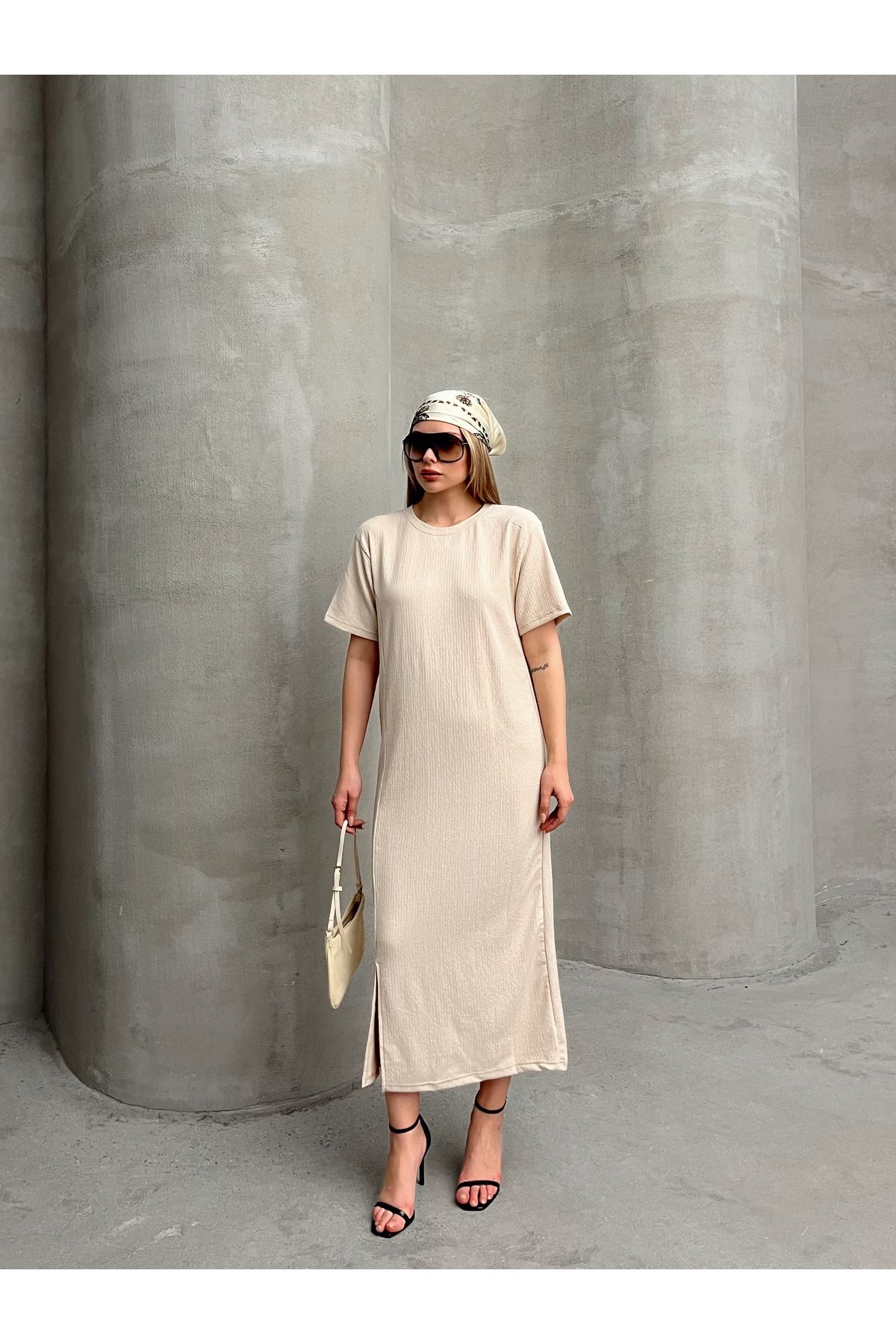 AFROGİYİM-Women's Relaxed Fit Kimono Dress 2