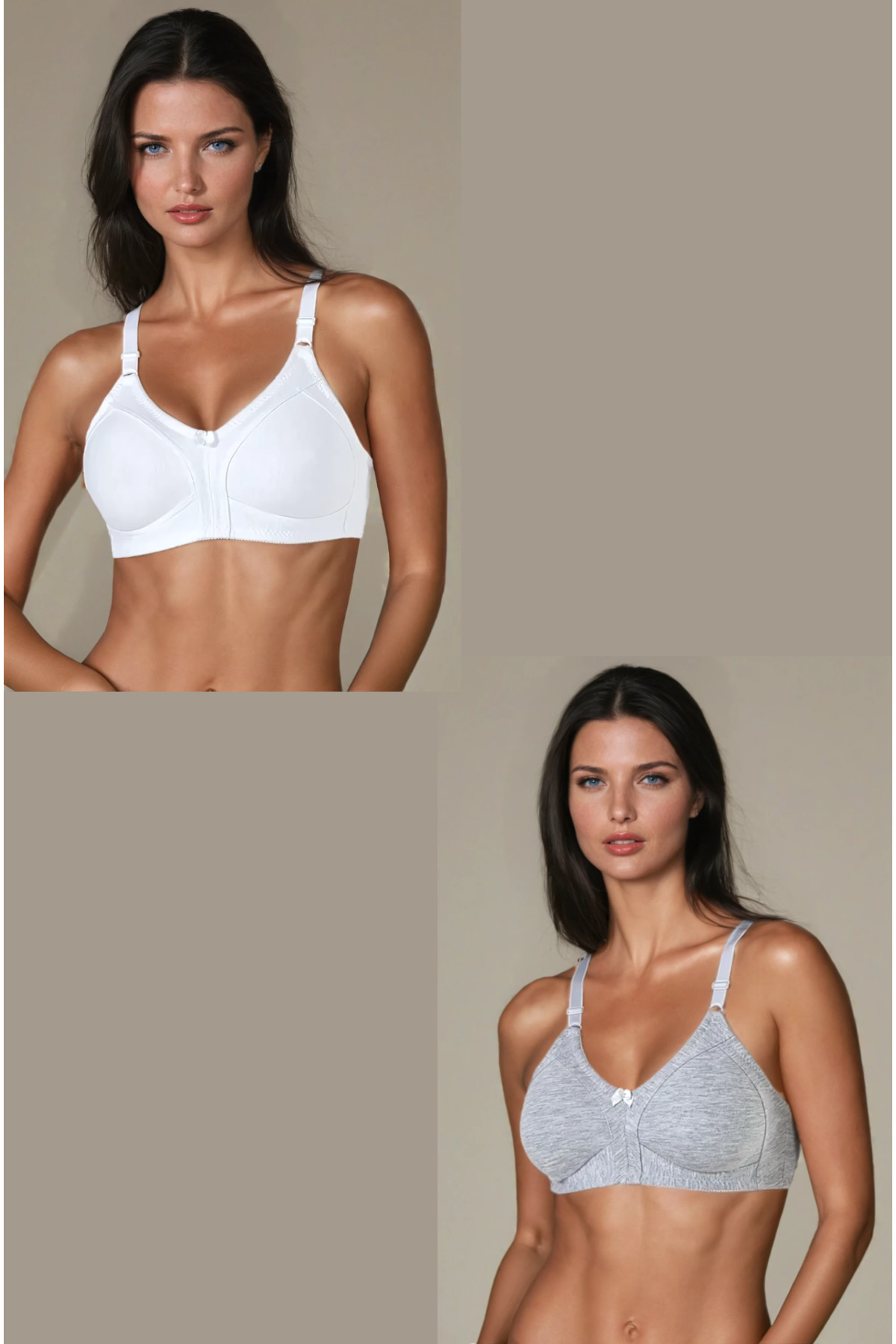 WOMEN 'S 2-PIECE COMBED COTTON BRA NBB351