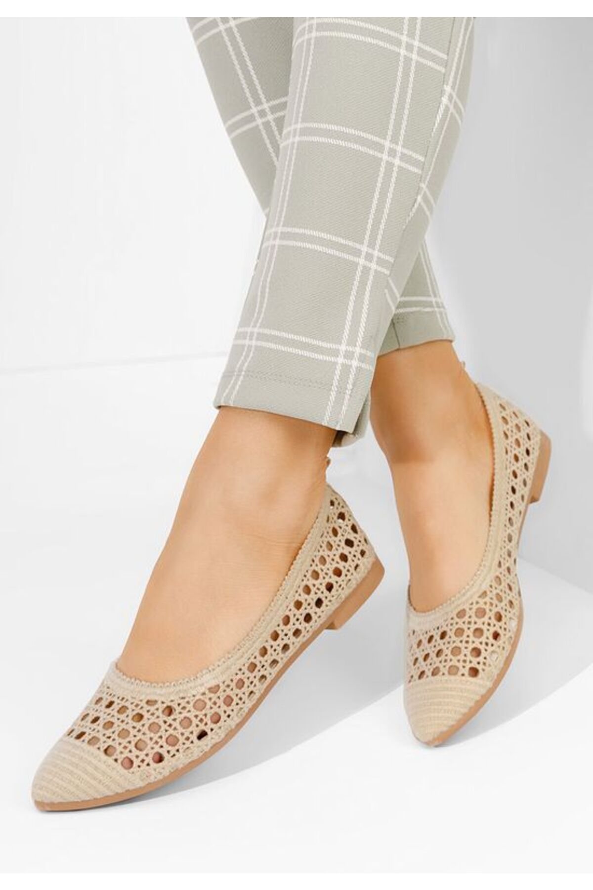 B T Shoes Balerini Dama Marybel Bej Femeie - 37