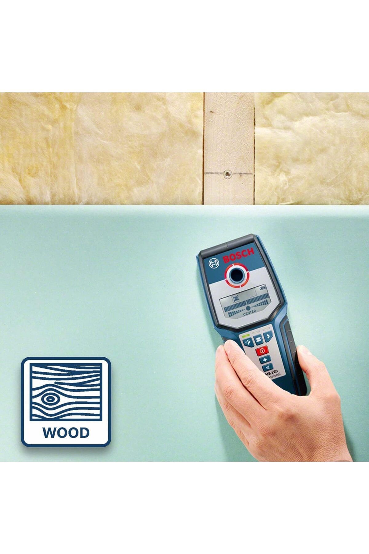 Bosch-Bosch GMS 120 Wall Detector - Simple and easy to use, ideal for renovation work, powered by 1 x 9V 6A battery 7
