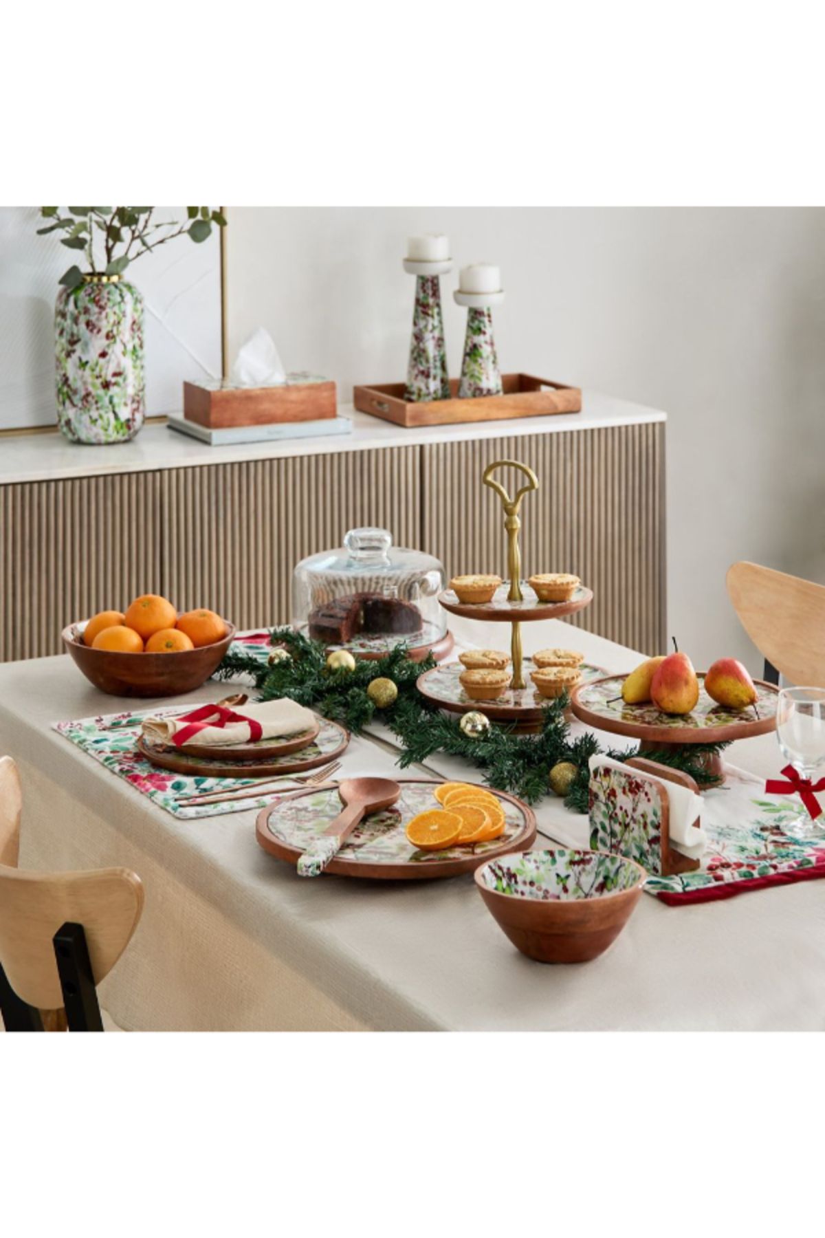 Home Box-Berry Wooden Tray - 38x25x4.5 cm 4