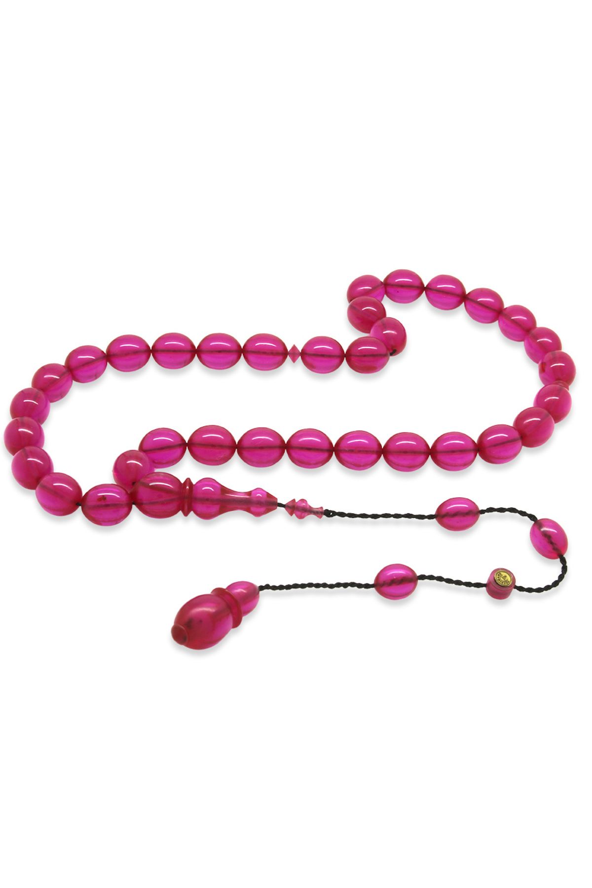 Tesbihane-Special Cut Fuchsia Catalin Rosary with System, Each with Master Workmanship 2