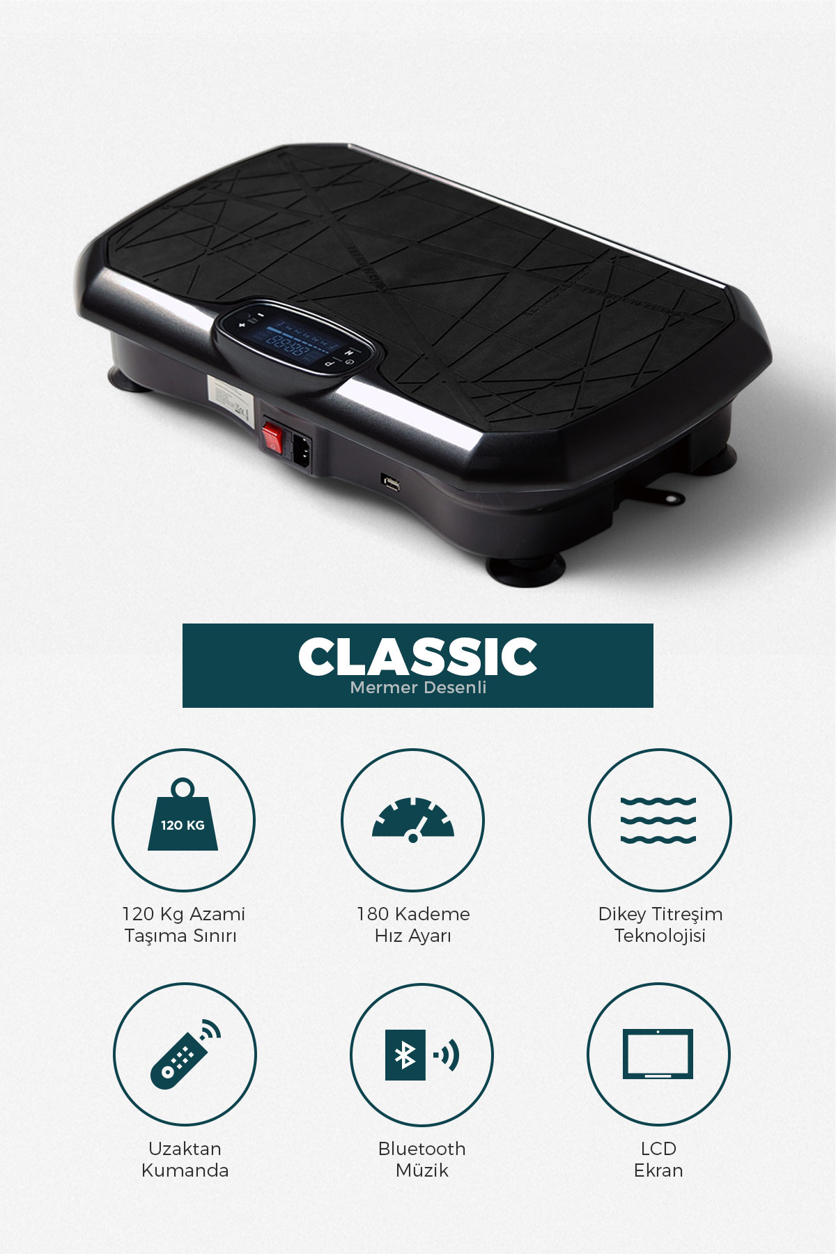 TeknoGerman Classic Model Yüksek Titreşimli Egzersiz Ve Spor Cihazı - Kondisyon Ve Spor Aleti