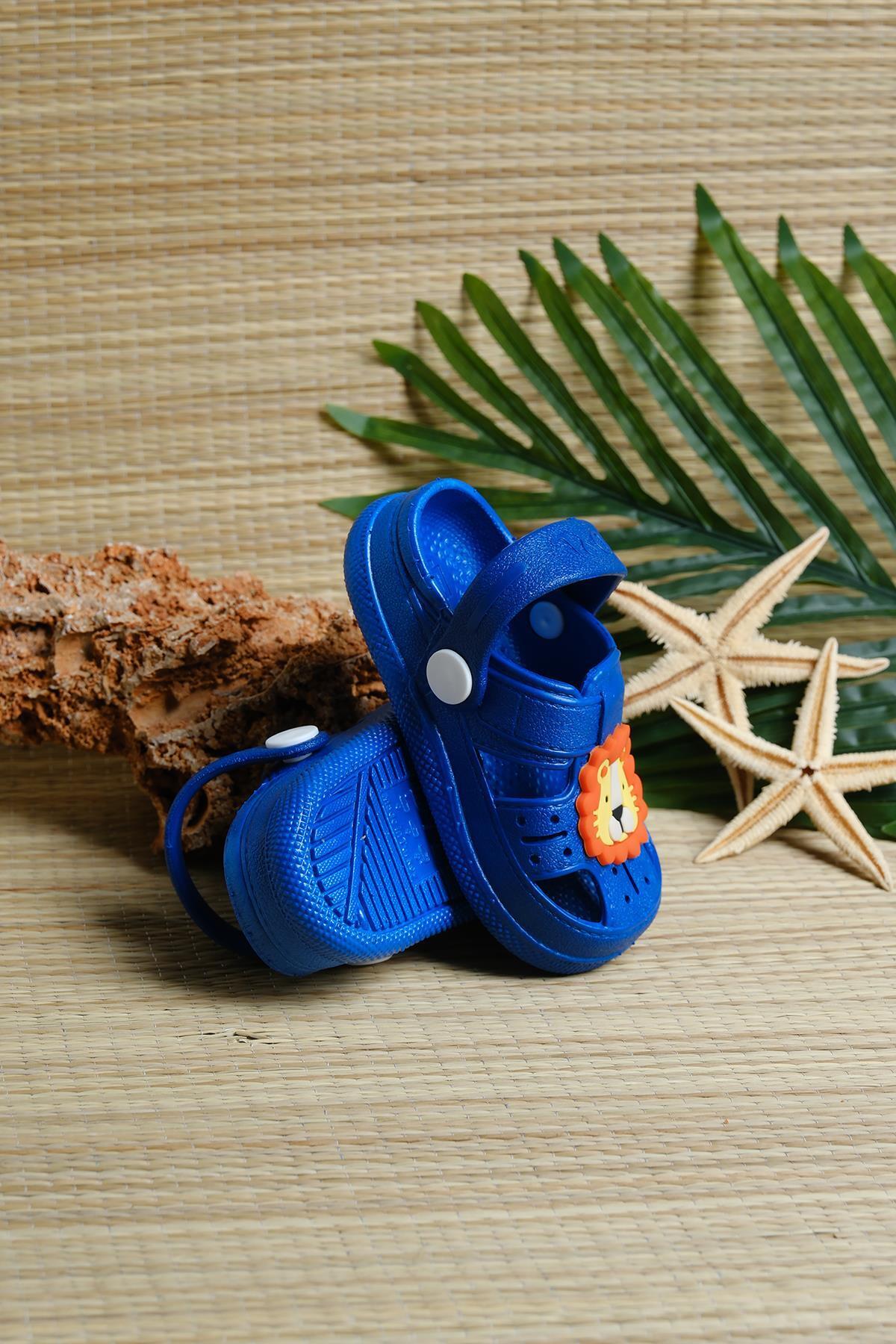 Oksit-Lili Orthopedic Αντιολισθητική Σόλα Lion Figure Παιδικά Σανδάλια Παντόφλες 2