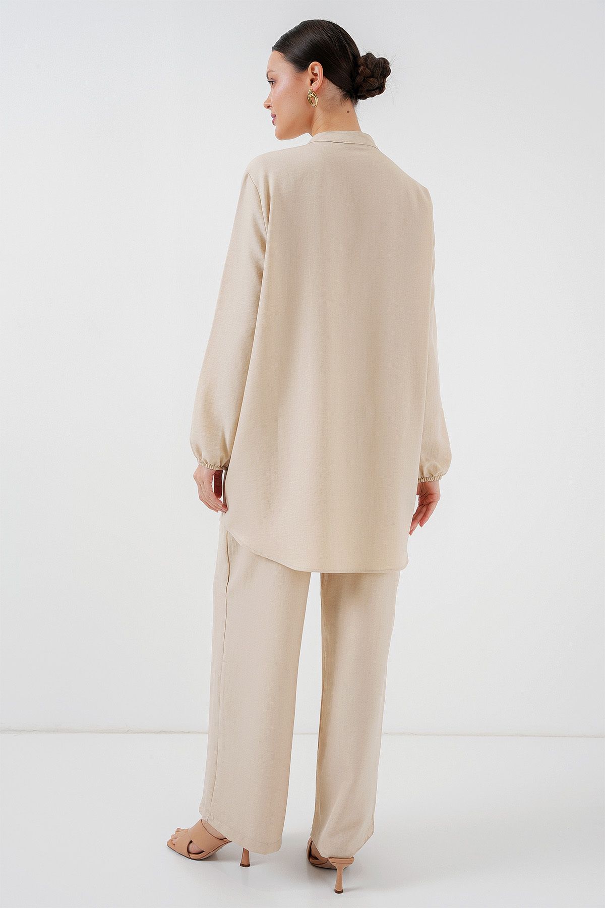 Bigdart-Kreten Tunic and Pantalon Double Set - Cream Color 6