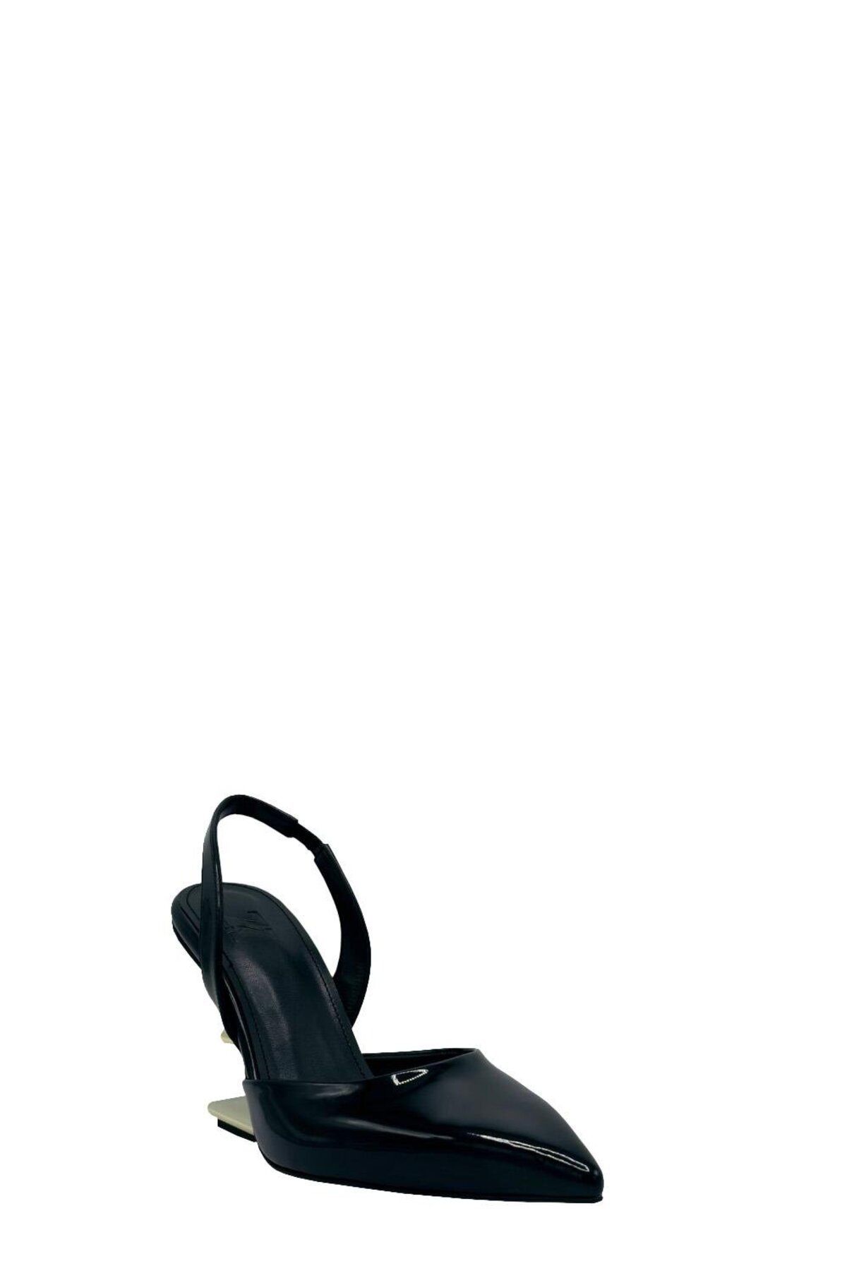استیلتو 041 2501165 چرم ثبت اختراع سیاه Moulin Shoes
