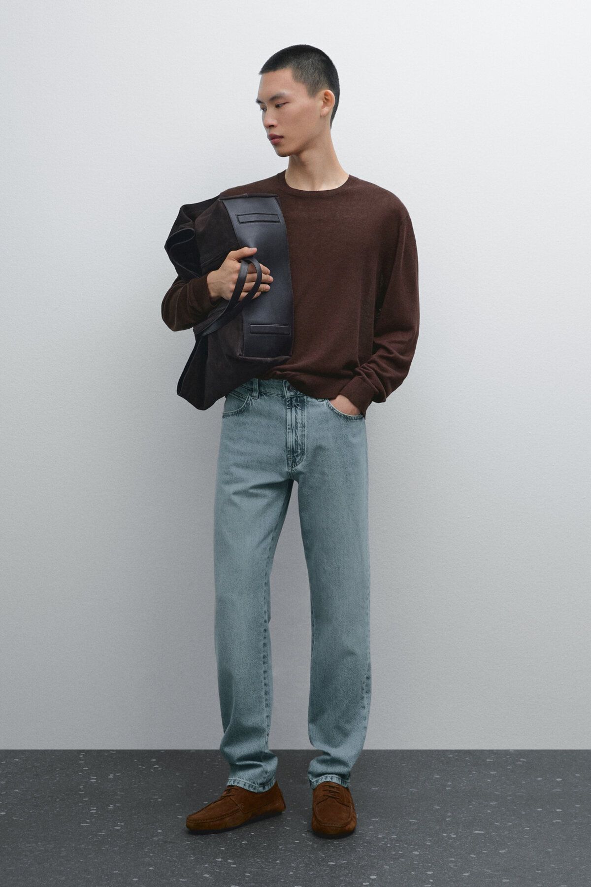 شلوار جین مخروطی صد در صد پنبه ای Massimo Dutti