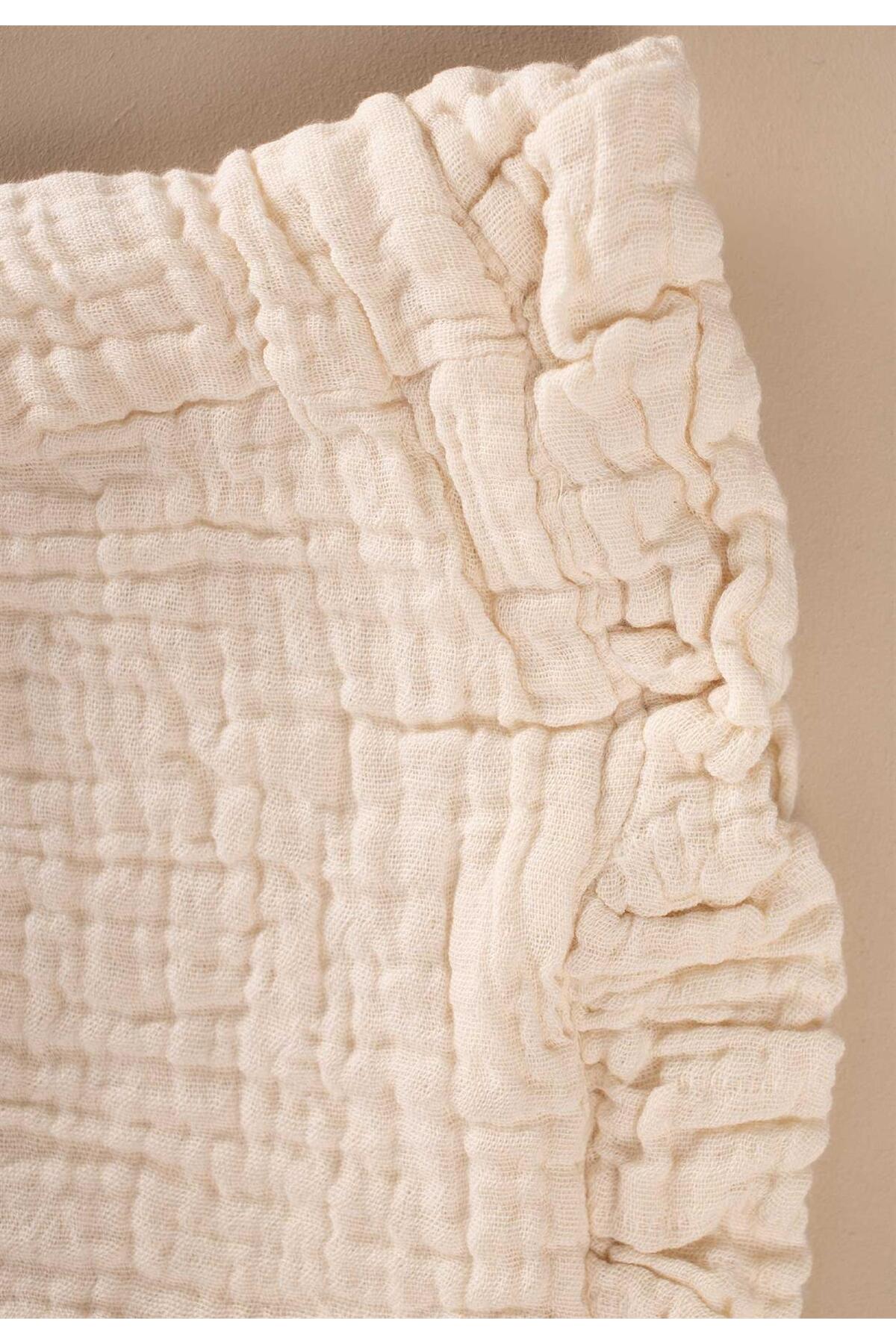 Cigit Bağlamalı Fırfırlı Müslim Bebek Şapka 0-2 yaş Kum fotoğrafı 2 (önizleme)