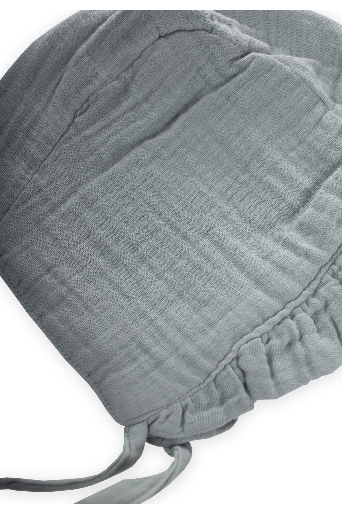 Cigit Bağlamalı Fırfırlı Müslim Bebek Şapka 0-2 yaş Mint Yeşil fotoğrafı 2 (önizleme)