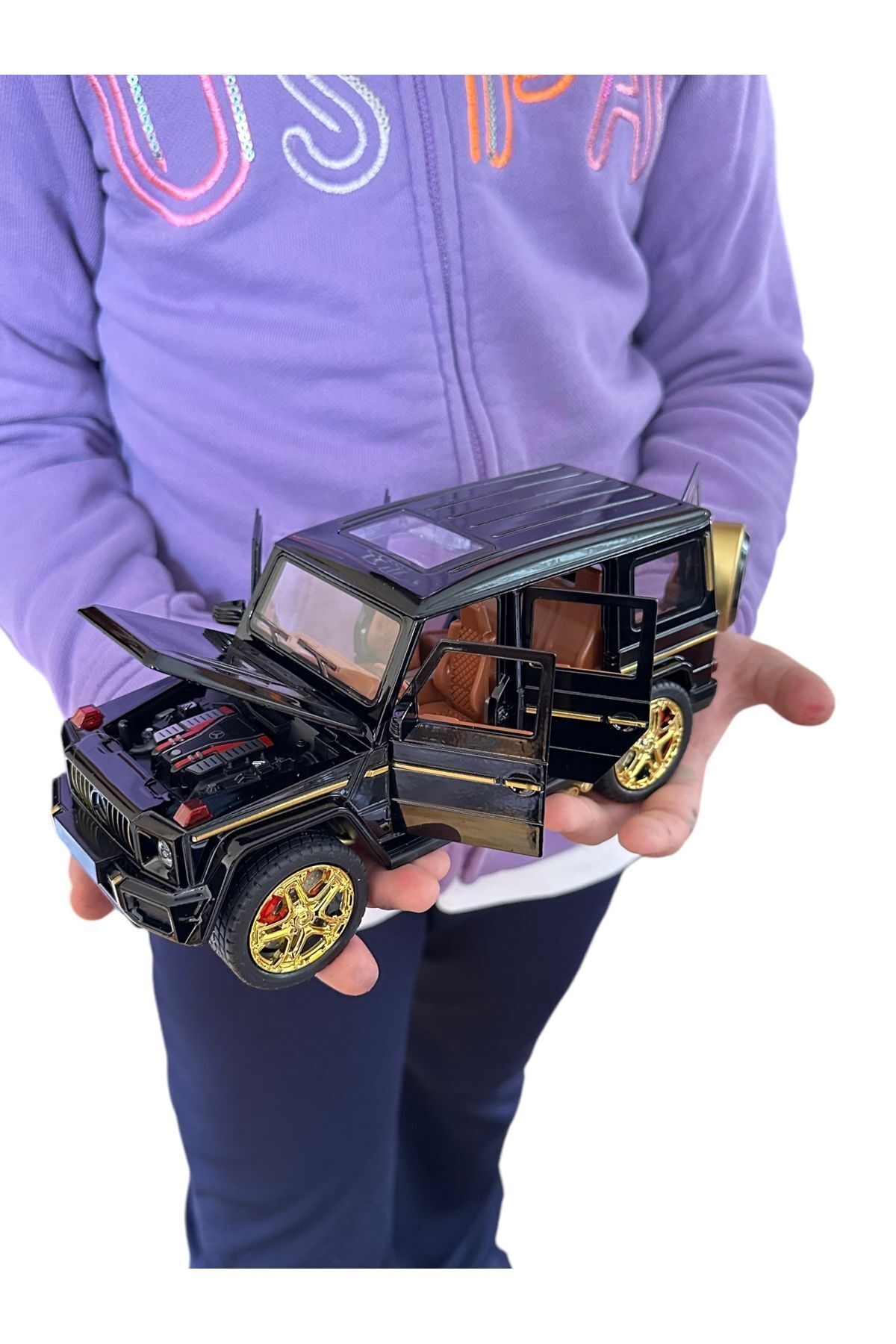 Fen Toys mercedes benz g kasa diecast model 1:24 Araba tüm kapı