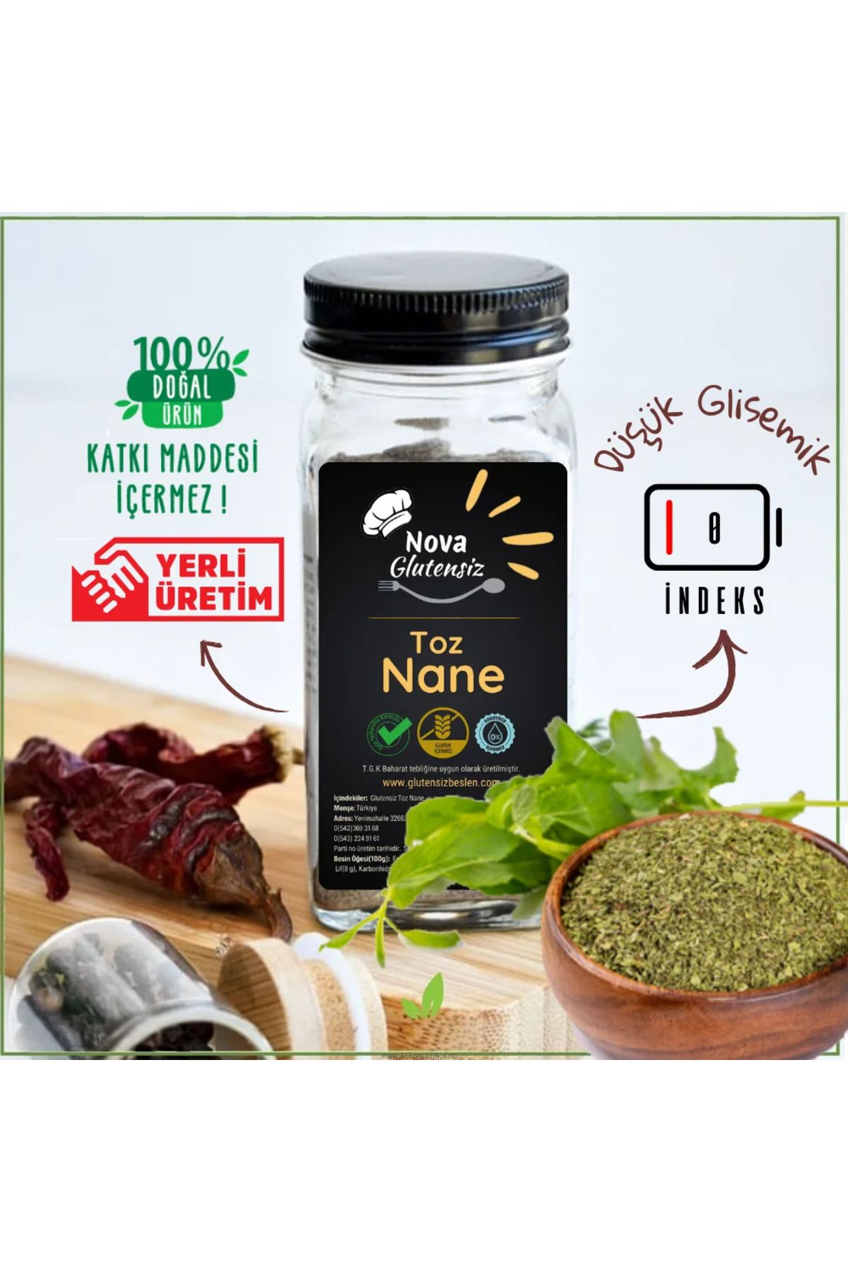 Nova Glutensiz Kuru Nane 500 G
