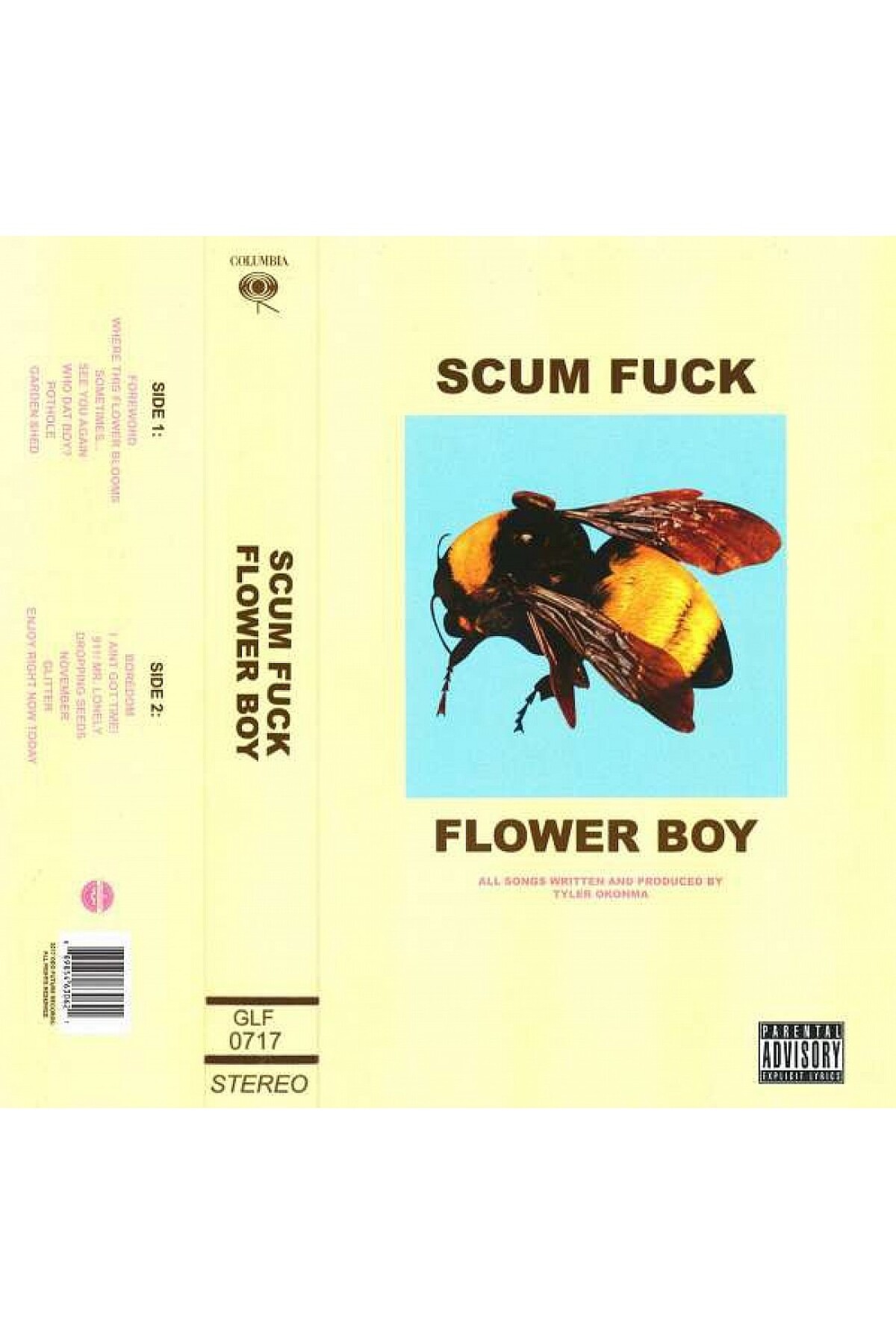 COLUMBIA RECORDS Tyler The Creator Scum Fuck Flower Boy cd