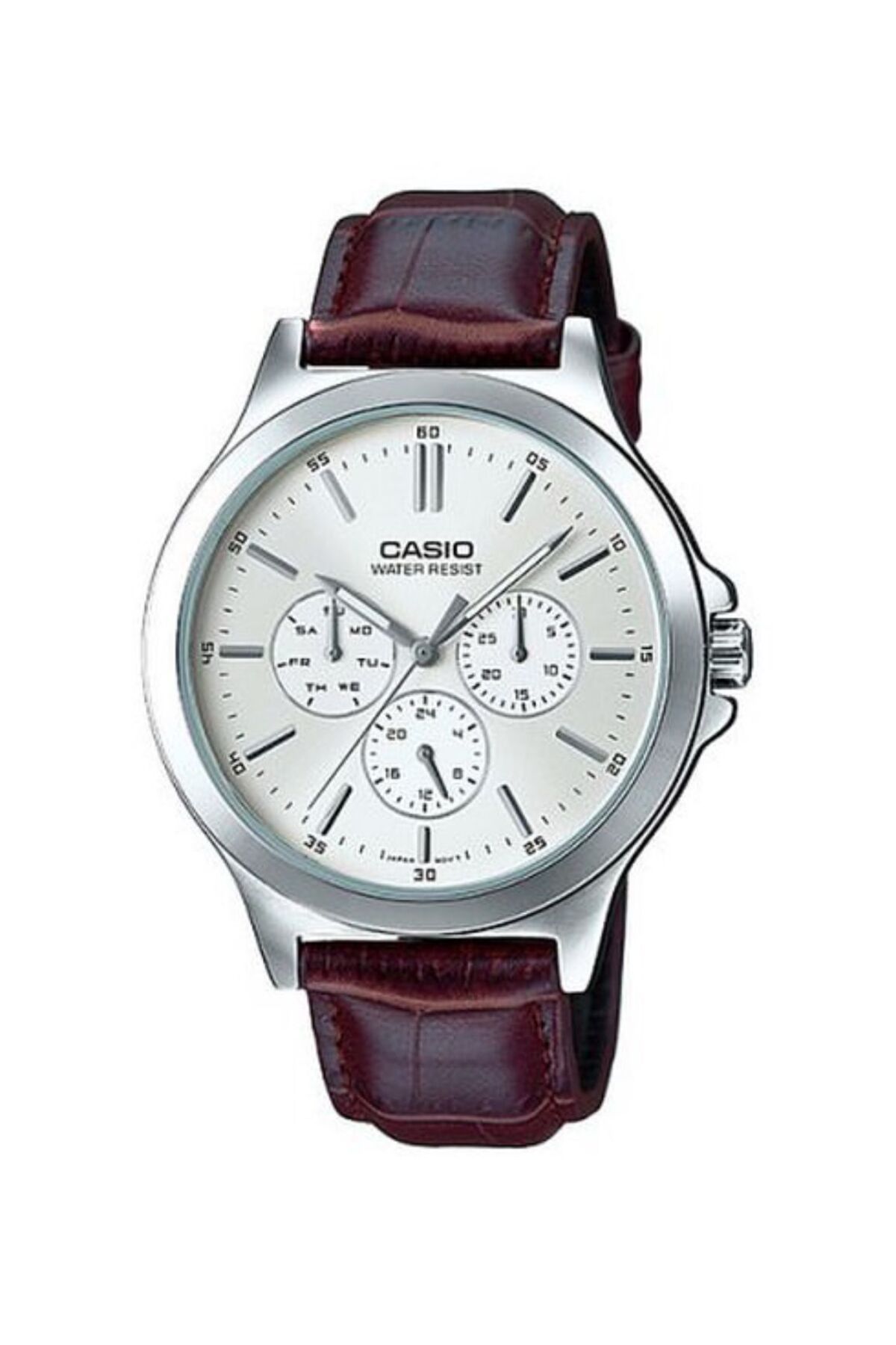 Casio-Casio Enticer Analog Watch for Men MTP-V300L-7AUDF - 47 mm - Brown 1