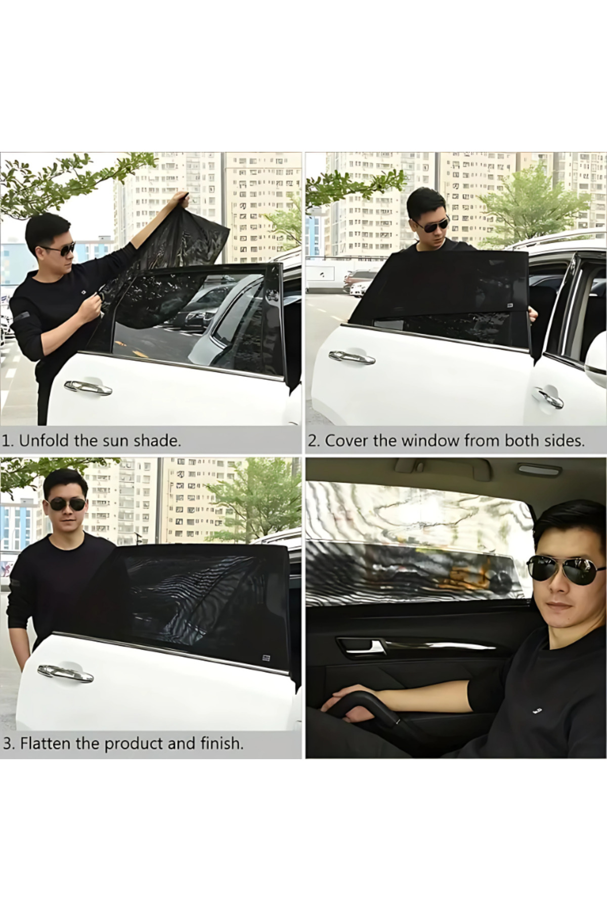 Ankaflex Araç Yan Cam Perdesi–uv Işınlarını Engelleyen Güneşlik Bebek Emzirme Perdesi Sineklik (2’Lİ SET) fotoğrafı 5 (önizleme)