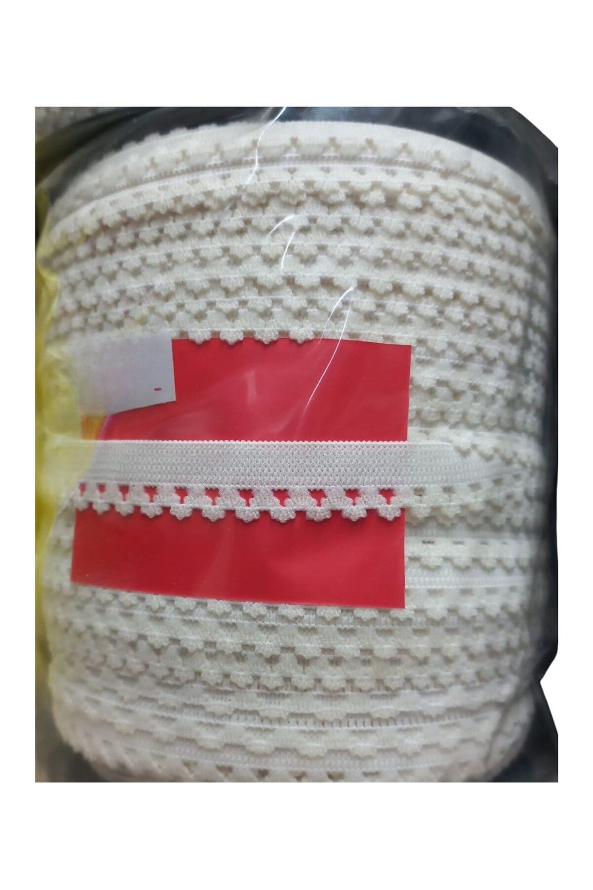 BirdoluSepet Çamaşır Lastiği Dantelli 1 cm 75 Metre 1 Top Beyaz 2. Model