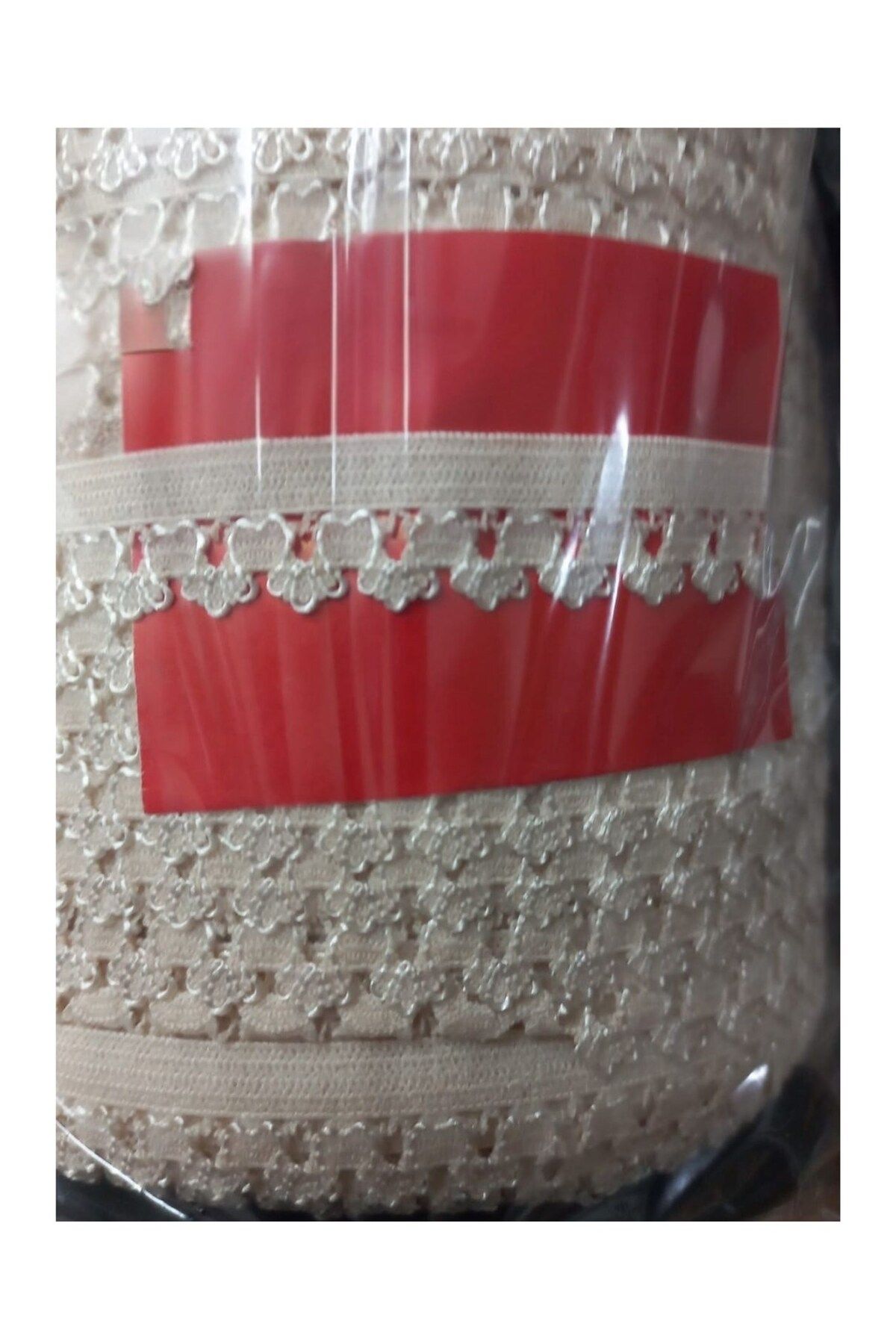 BirdoluSepet Çamaşır Lastiği Dantelli 1 cm 1 Metre Krem