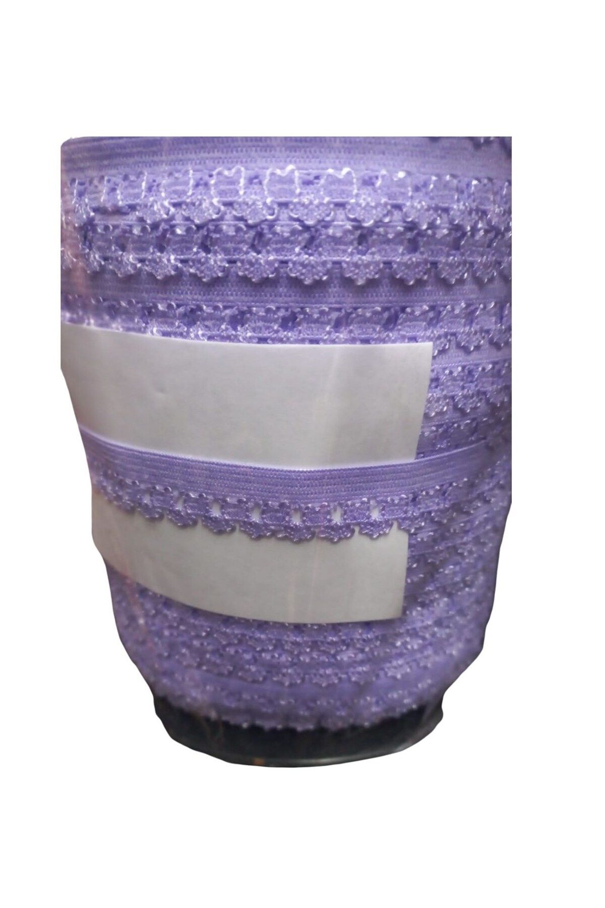 BirdoluSepet Çamaşır Lastiği Dantelli 1 cm 1 Metre Açık Mor