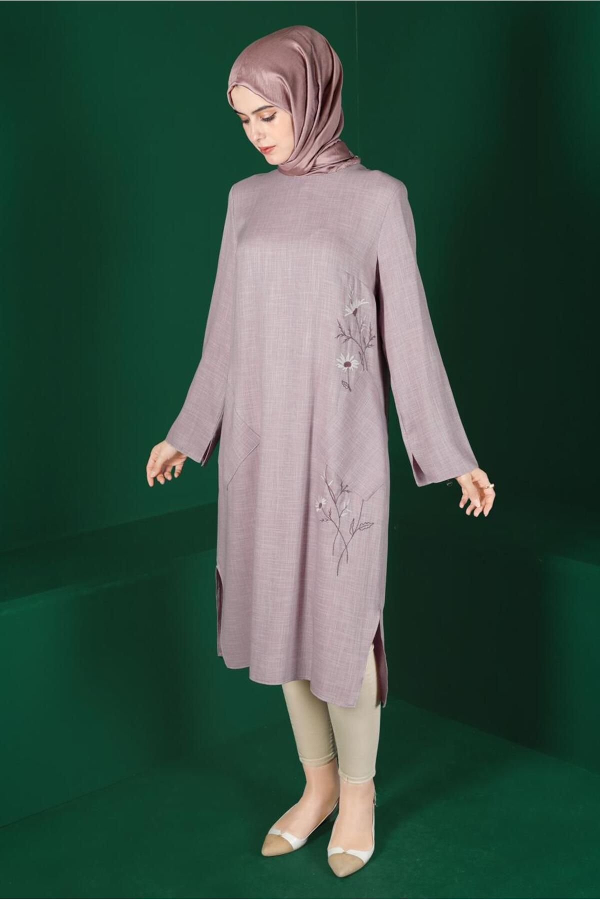 تونیک جیبی گلدوزی شده 42834 Alvina