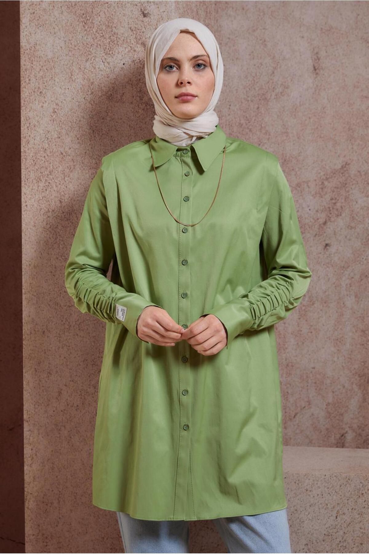 تونیک ساتن طرح دار 44466 Alvina