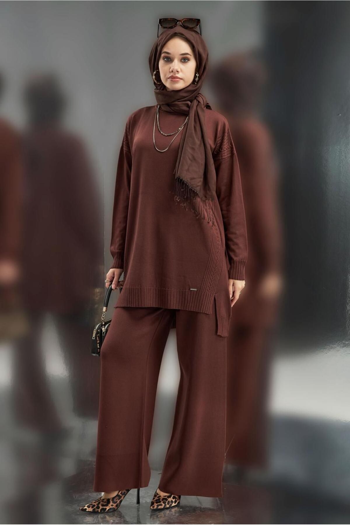 کت و شلوار بافتنی با شلوار 44954 Alvina