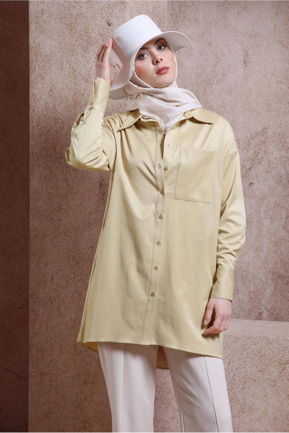 تونیک پیراهن ساتن 44421 Alvina