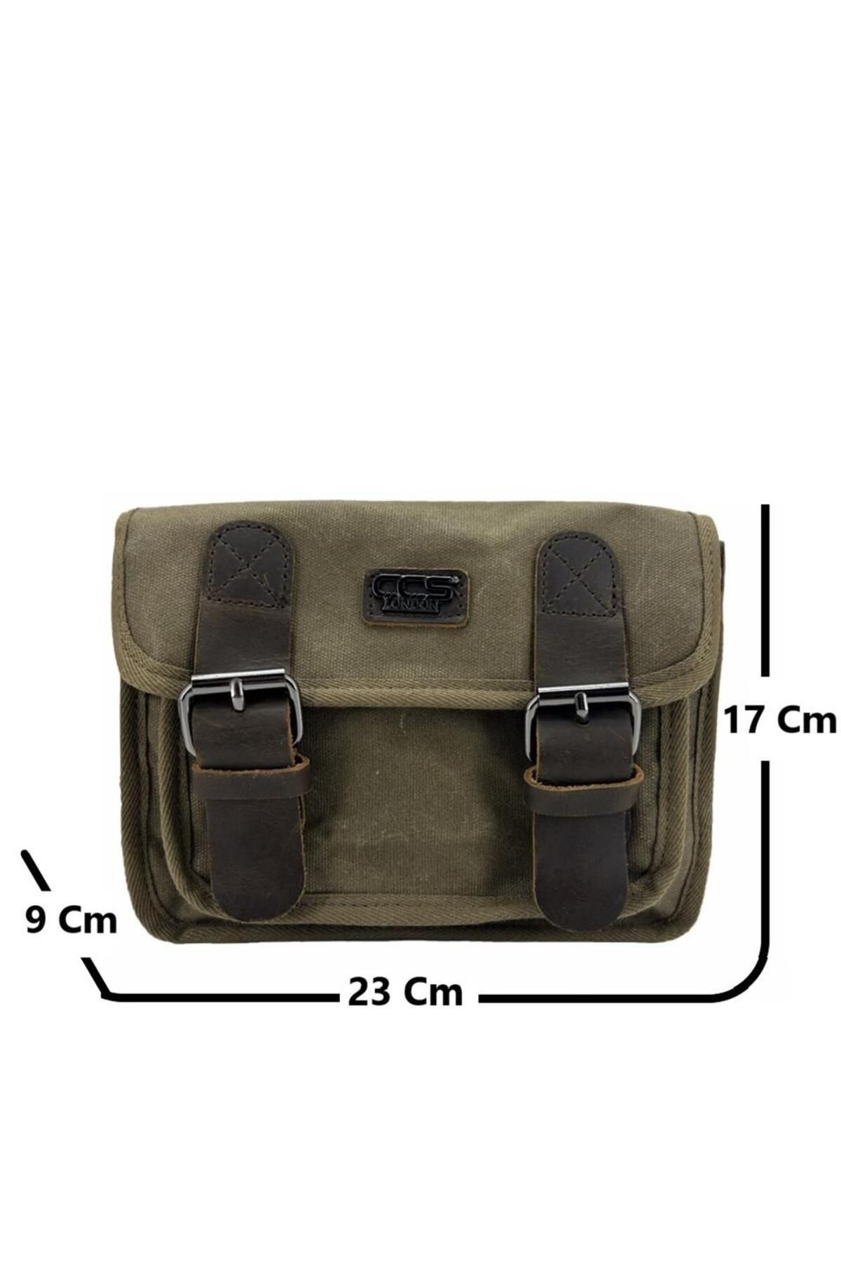 ÇÇS-Ççs 31488 Waxed Canvas Postman - Shoulder Bag with Strap Brown 2