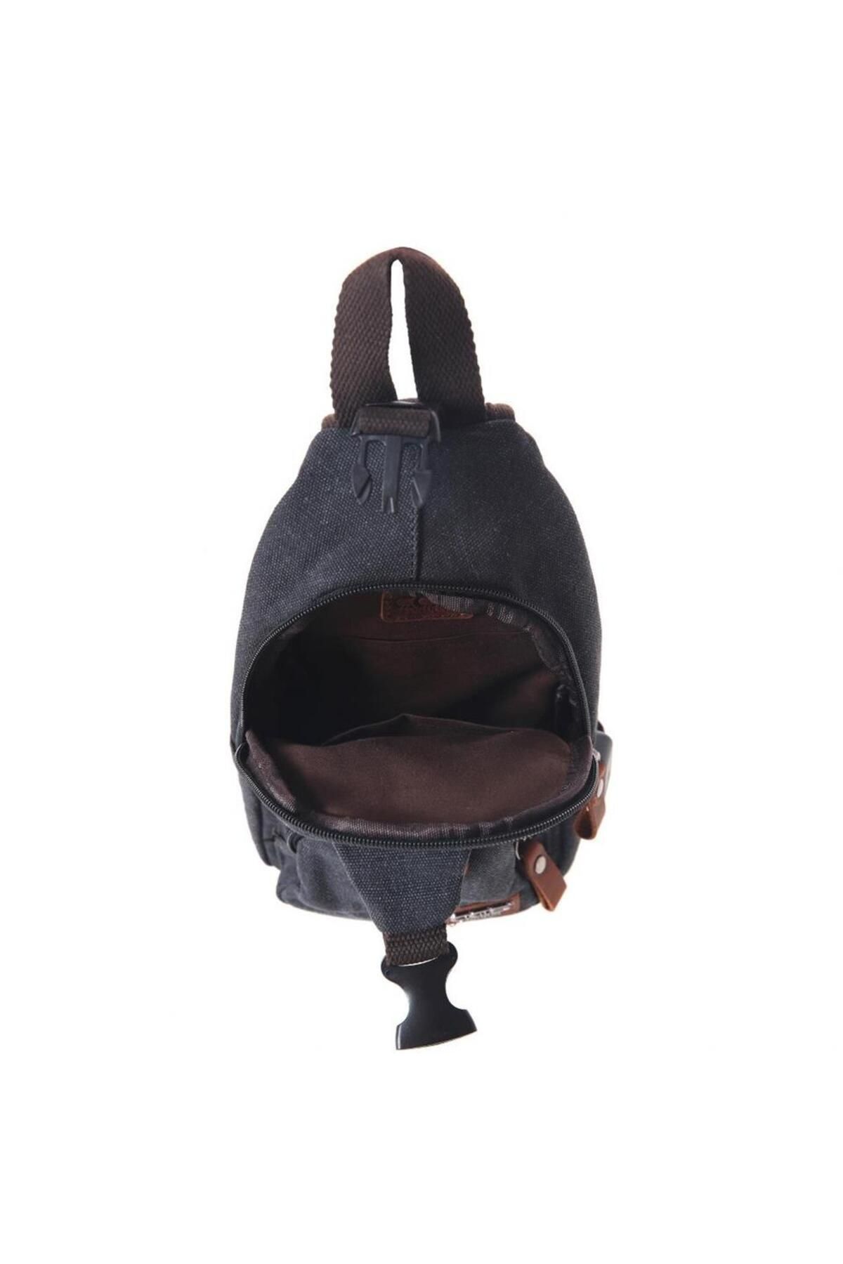 ÇÇS-London 31184 Canvas Backpack with USB Aux Output Black 3