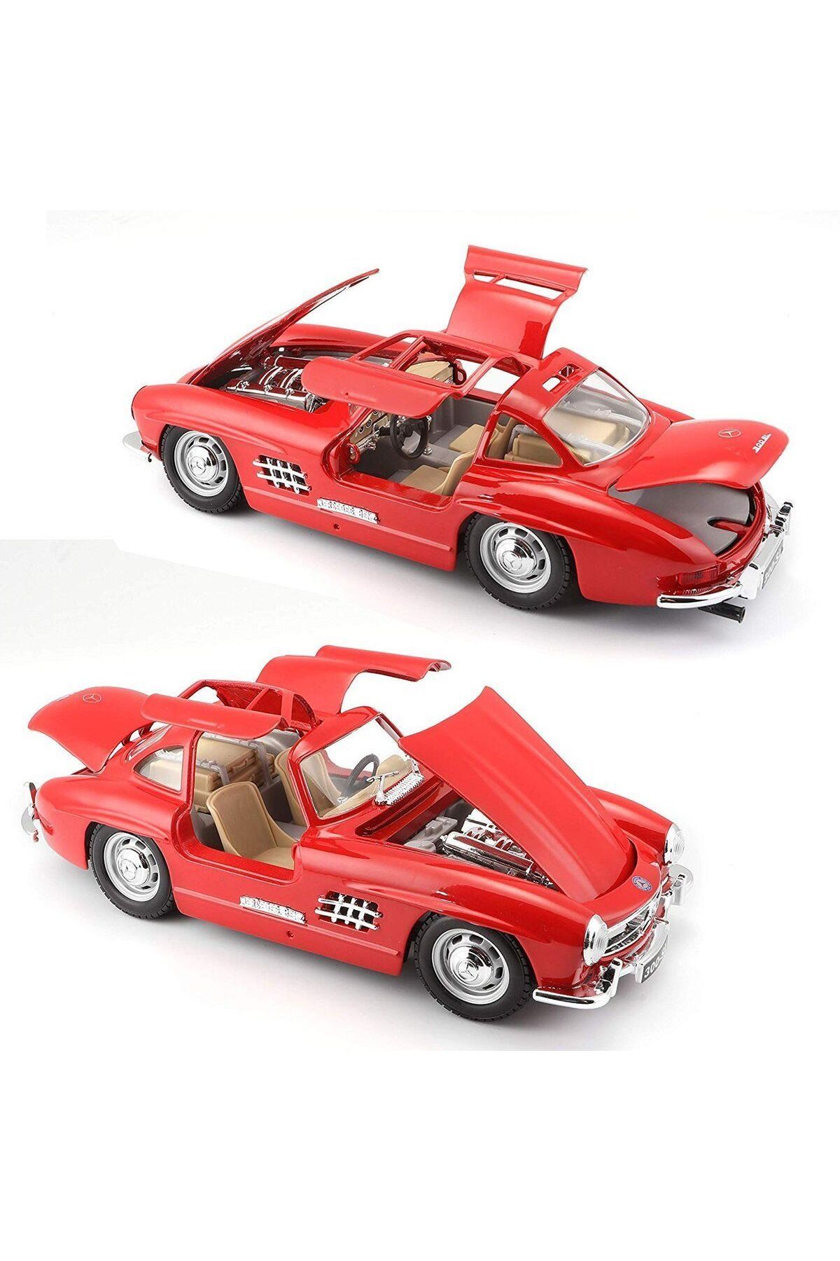 Easy Tedarik 22023 Burago 1:24 Mersedes Benz 300SL 1954 Model Araba Kırmızı